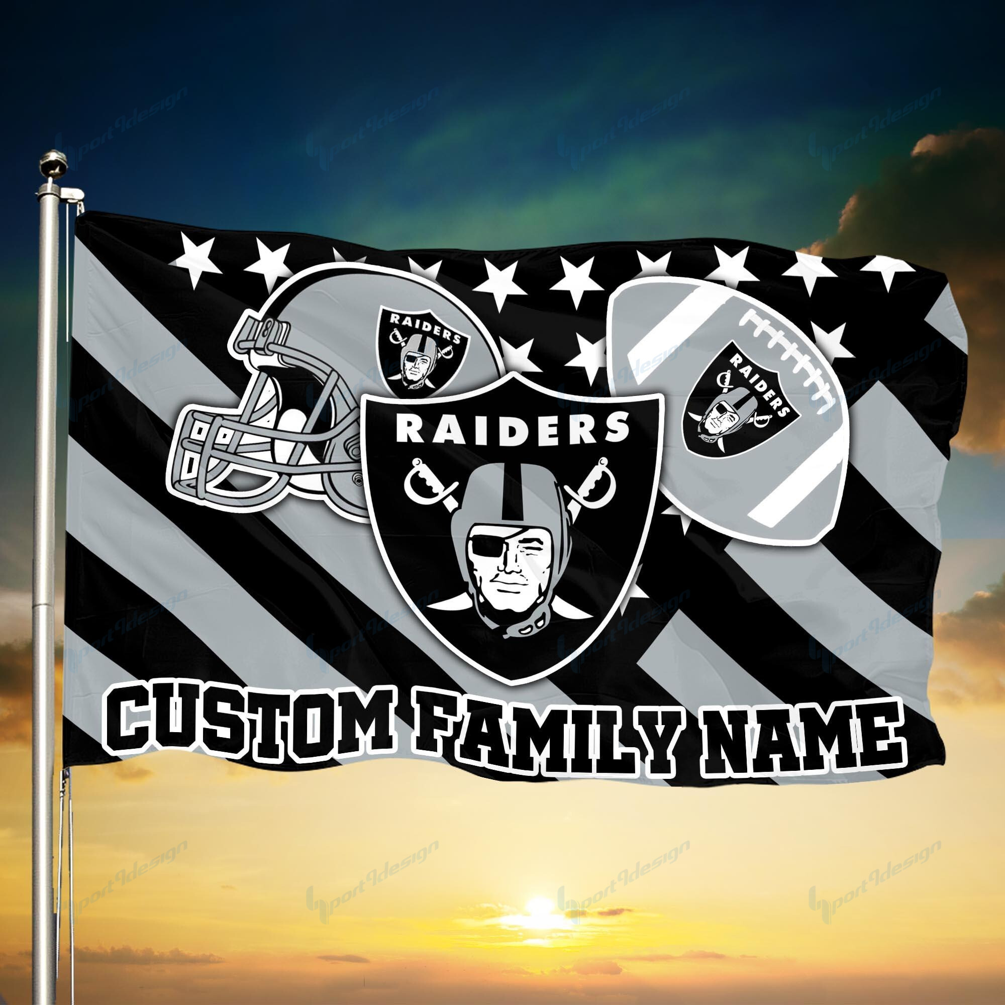 las vegas raiders personalized flag 88 noayk