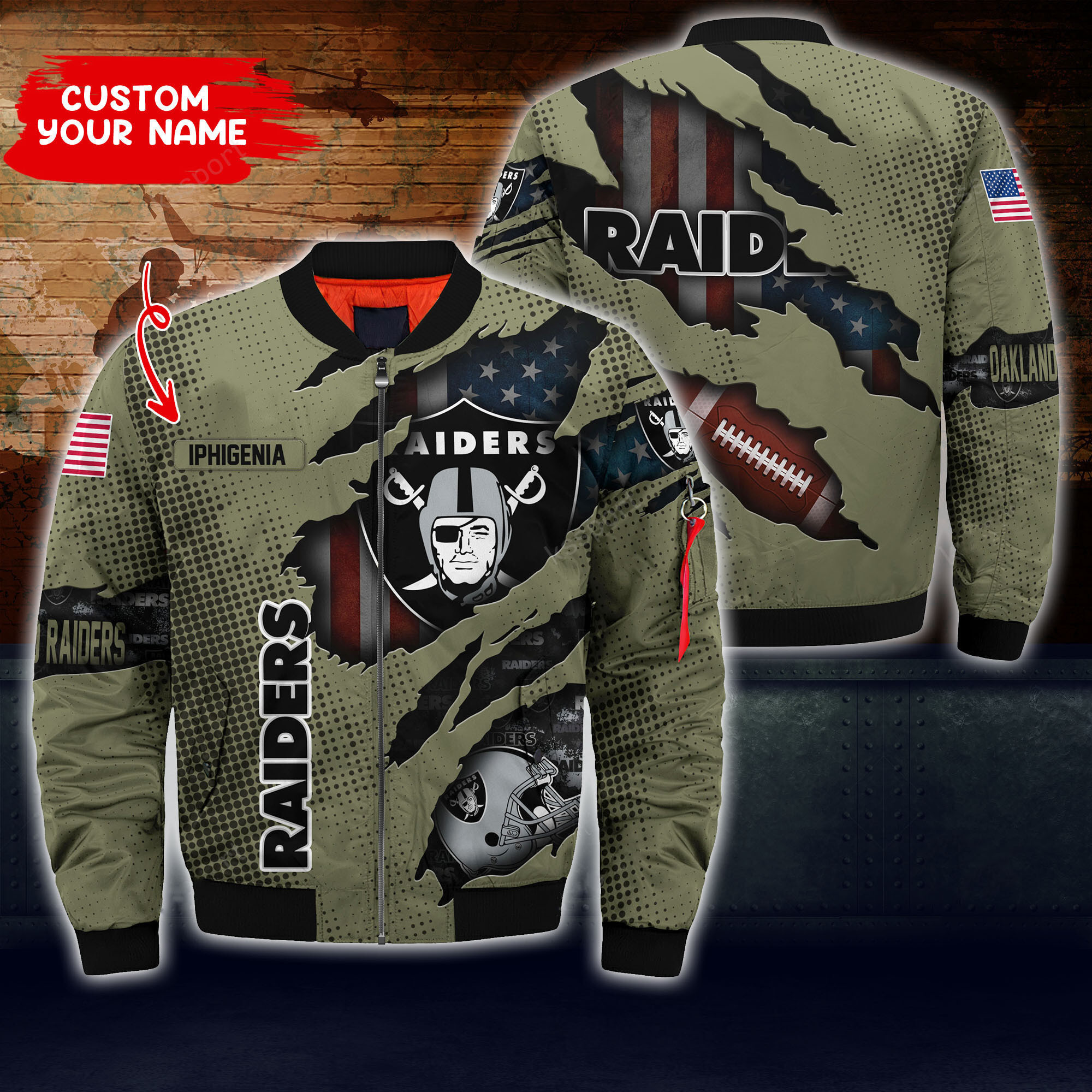 las vegas raiders personalized thick bomber jacket cs63 szdvi