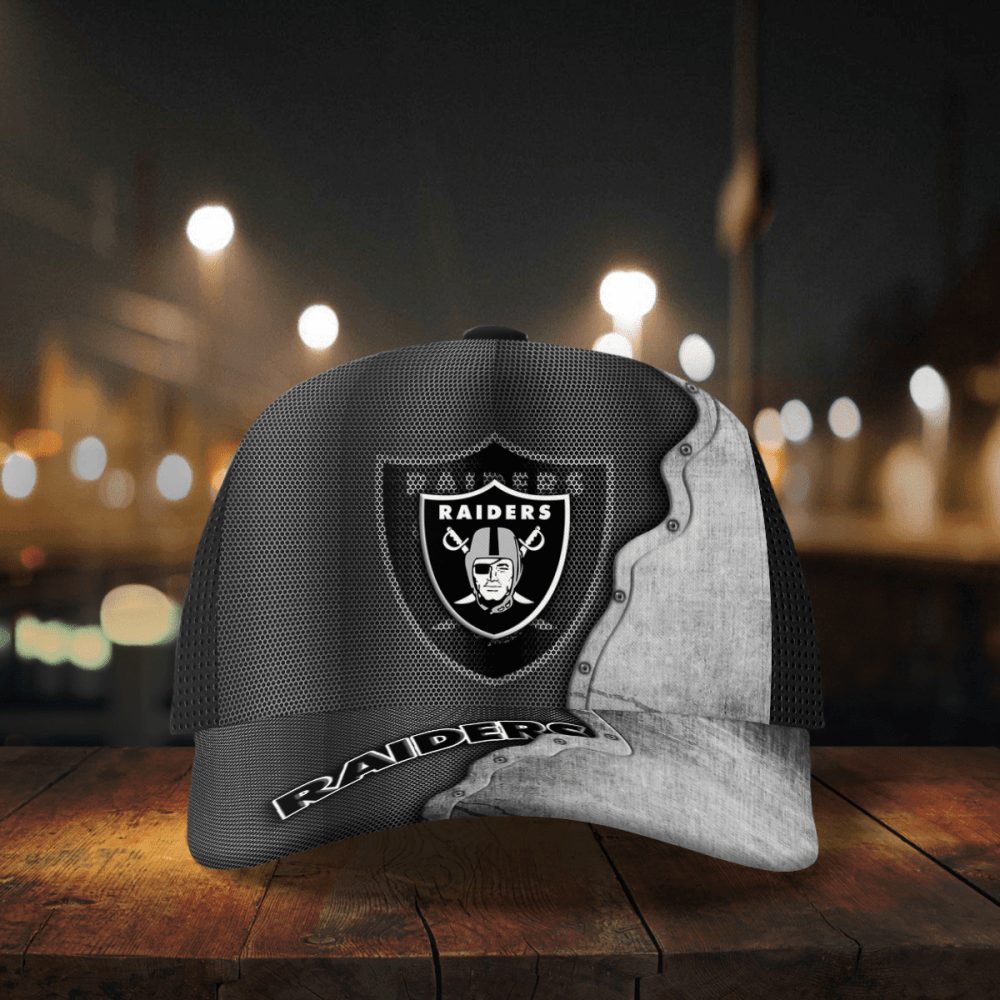 las vegas raiders specialized metal texture baseball baseball classic cap men hat 2