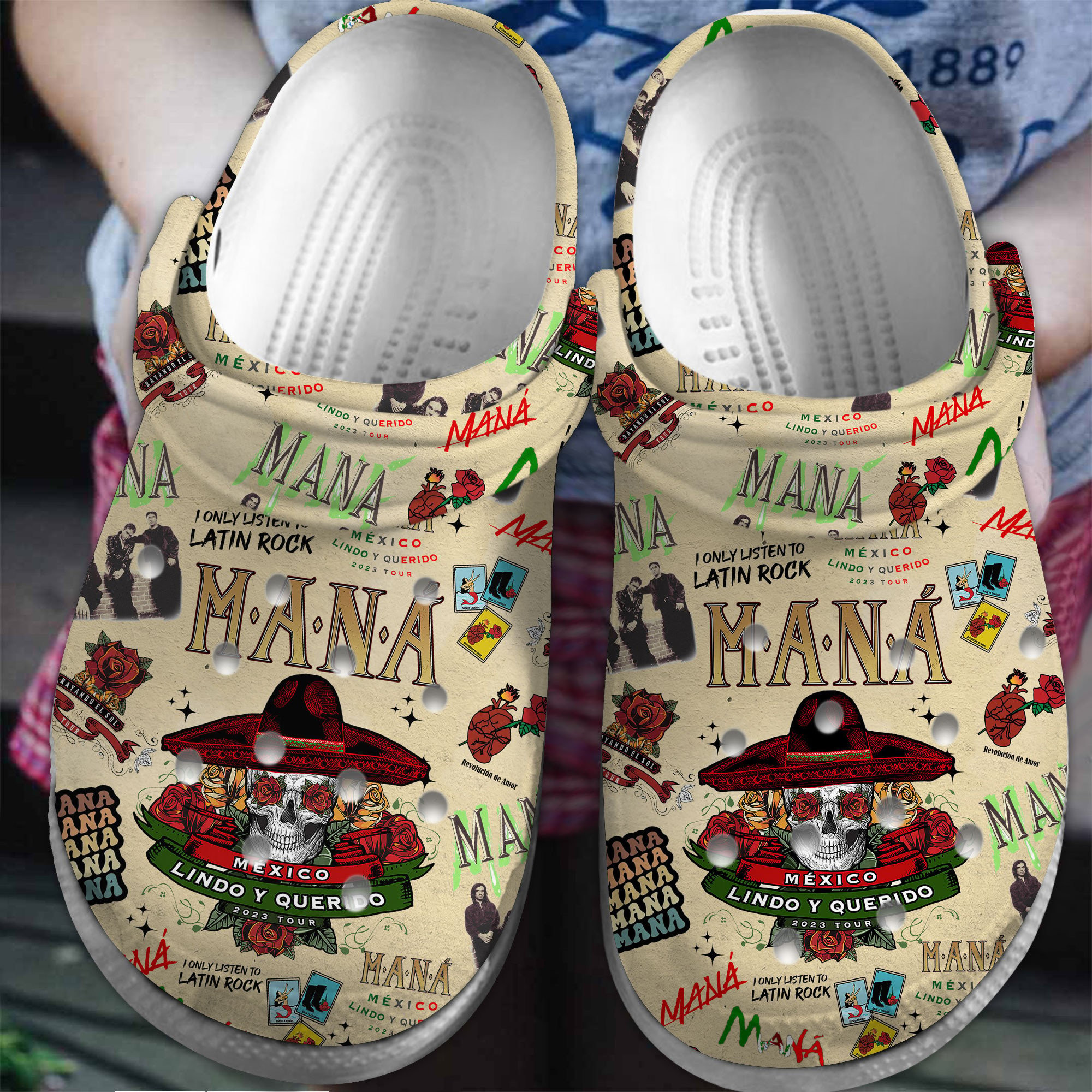latino rock mana music yellow clogs for kids and adults egjsh