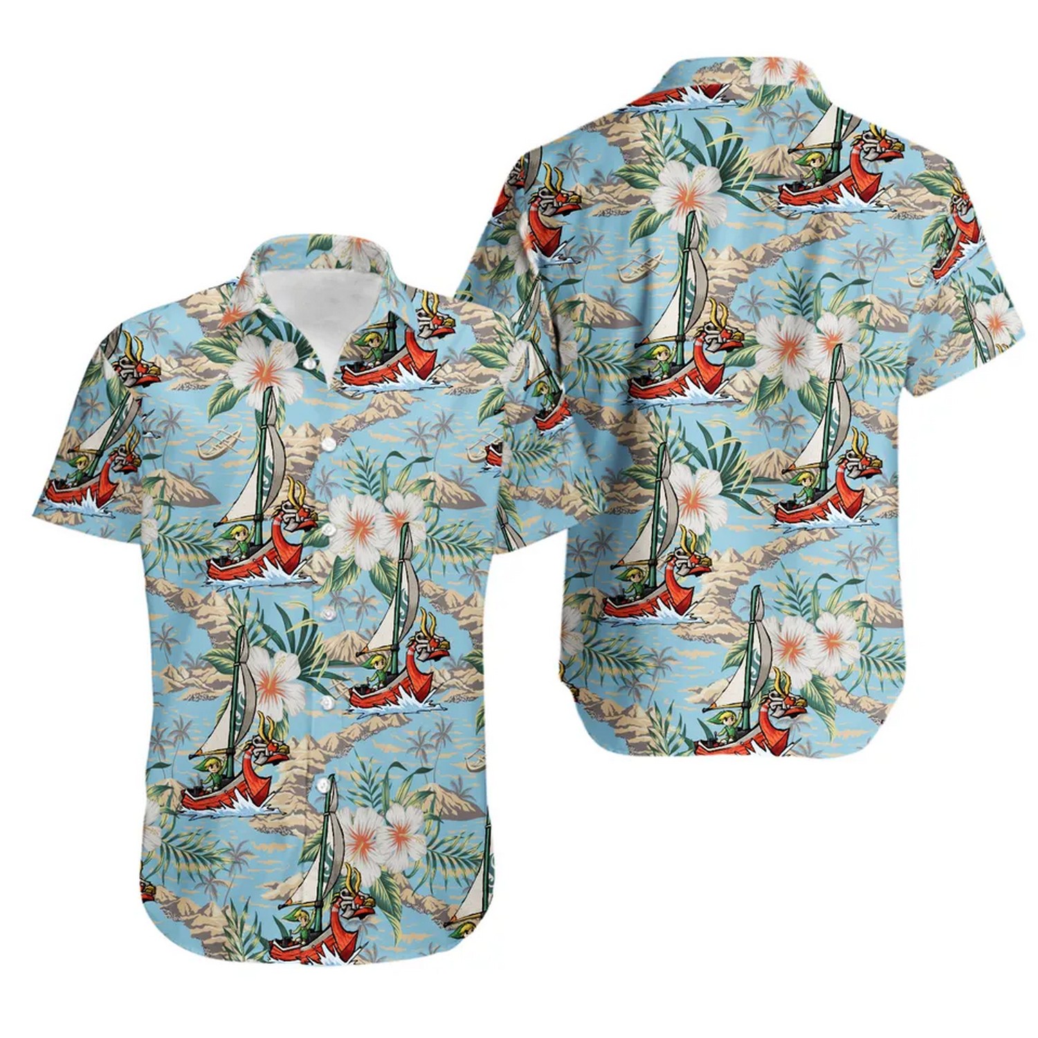 legend of zelda aloha tropical summer hawaiian shirt yllsl