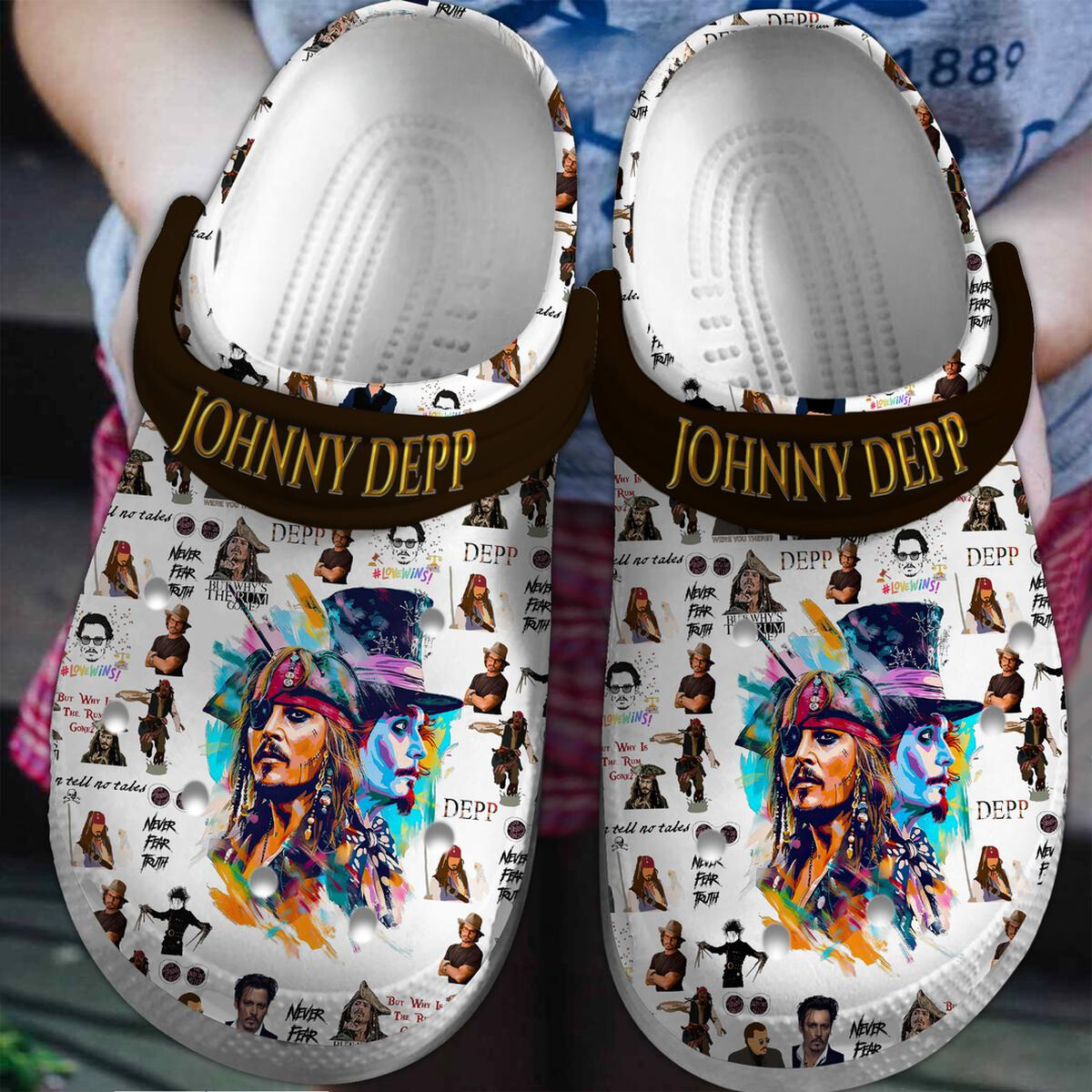 legendary movie star johnny depp clogs for kids and adults 0q12b