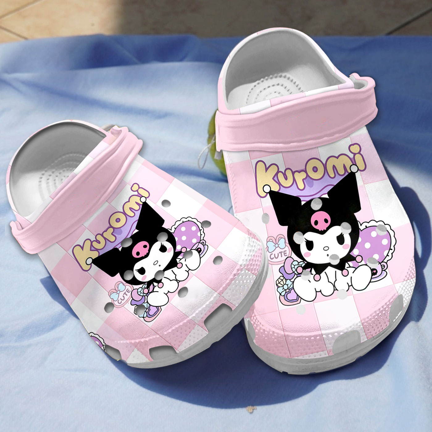 lightweight cute shoes kuromi edition pink clogs for kids and adults fzuh0
