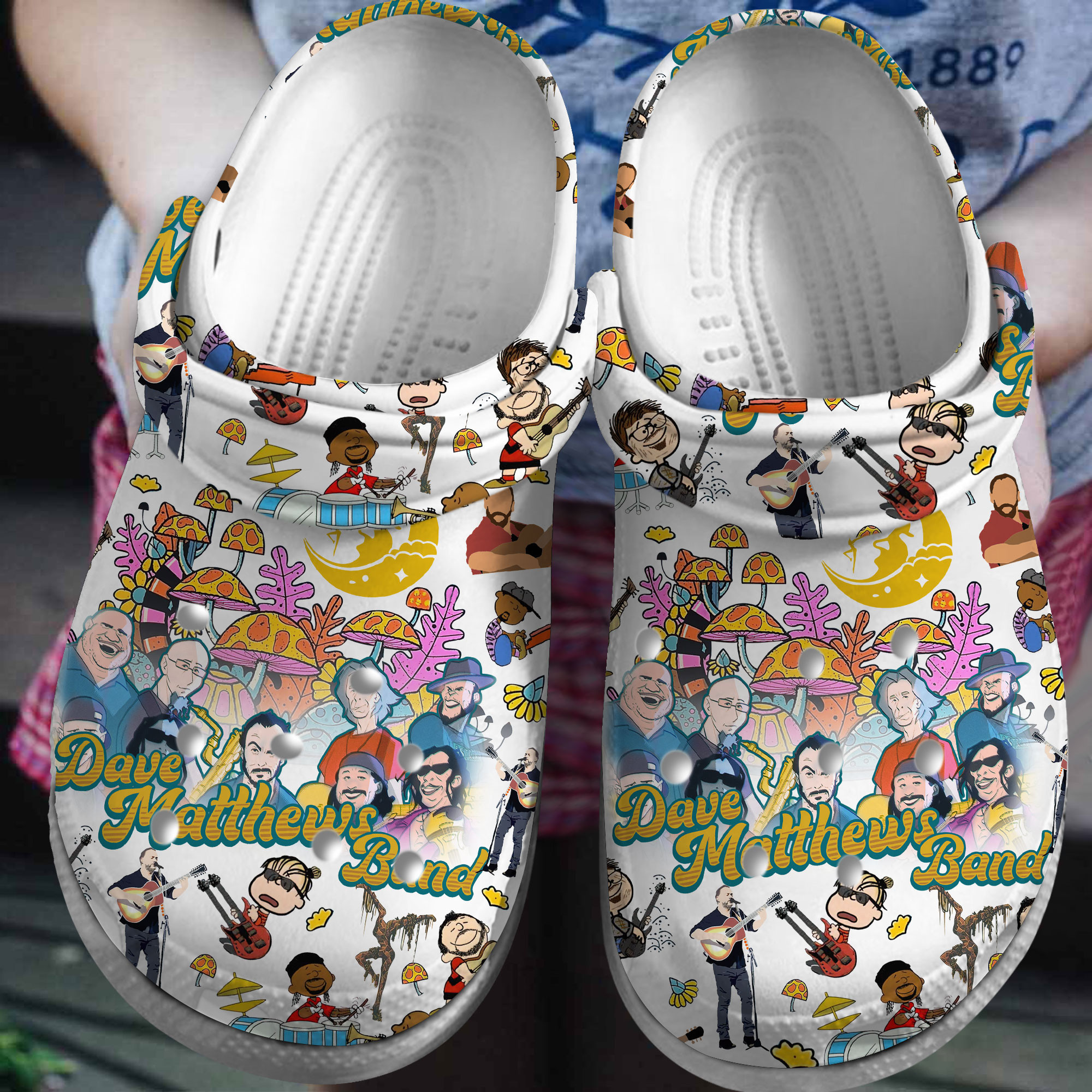 lightweight white slippers dave matthews band cool music clogs shoes y7eyk