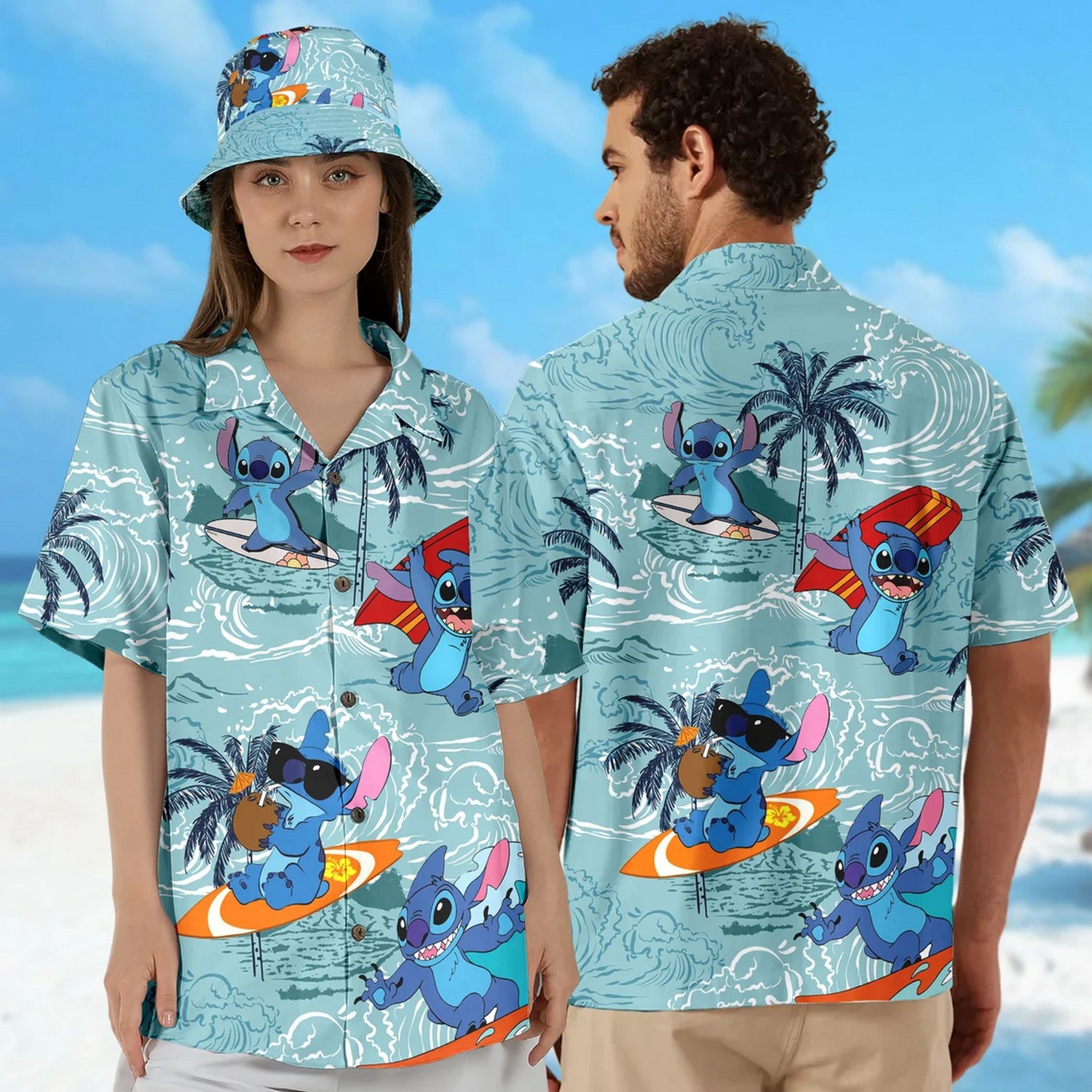 lilo and stitch beach holiday hawaiian shirt lgjun