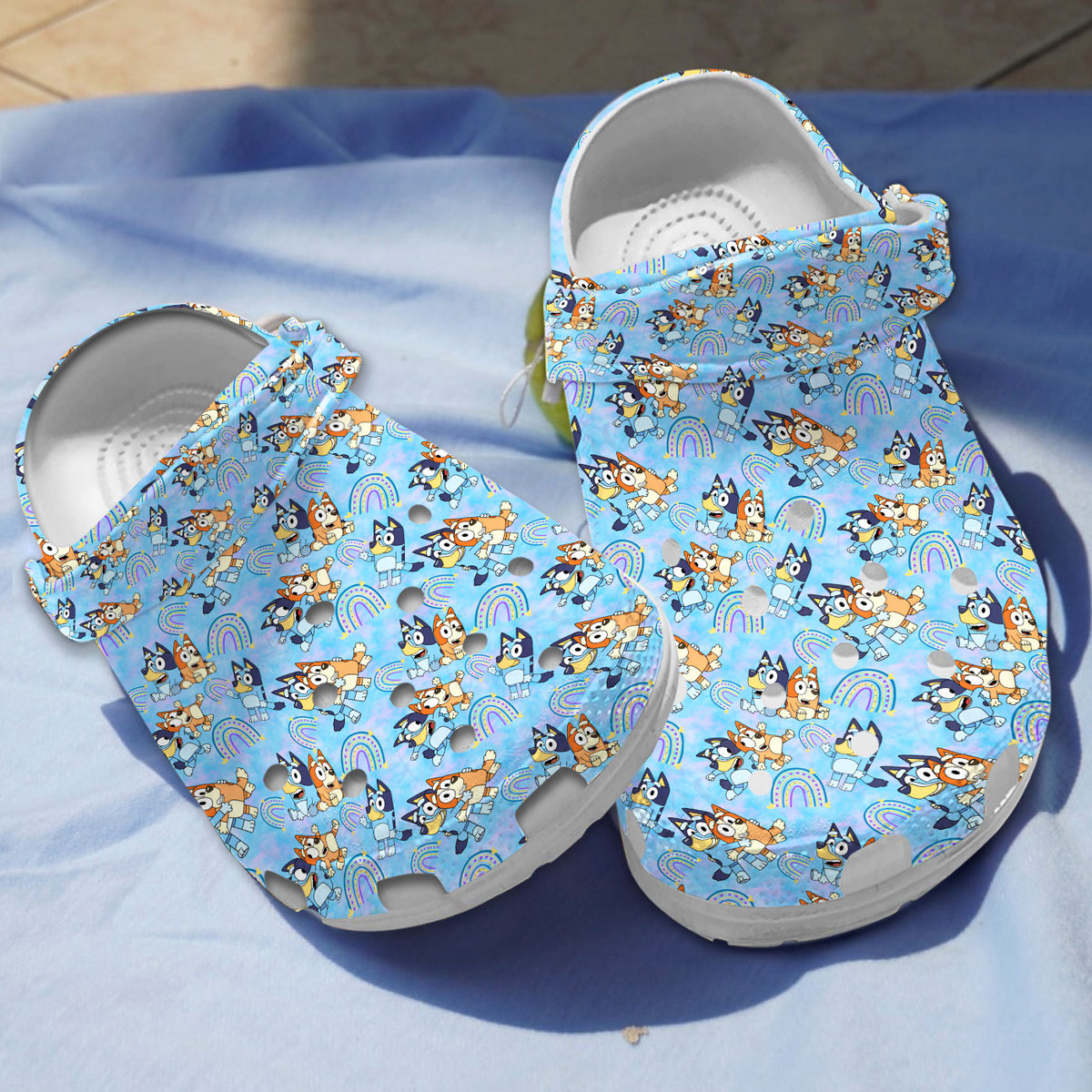limited edition bluey and bingo blue clogs for kids and adults e7jme