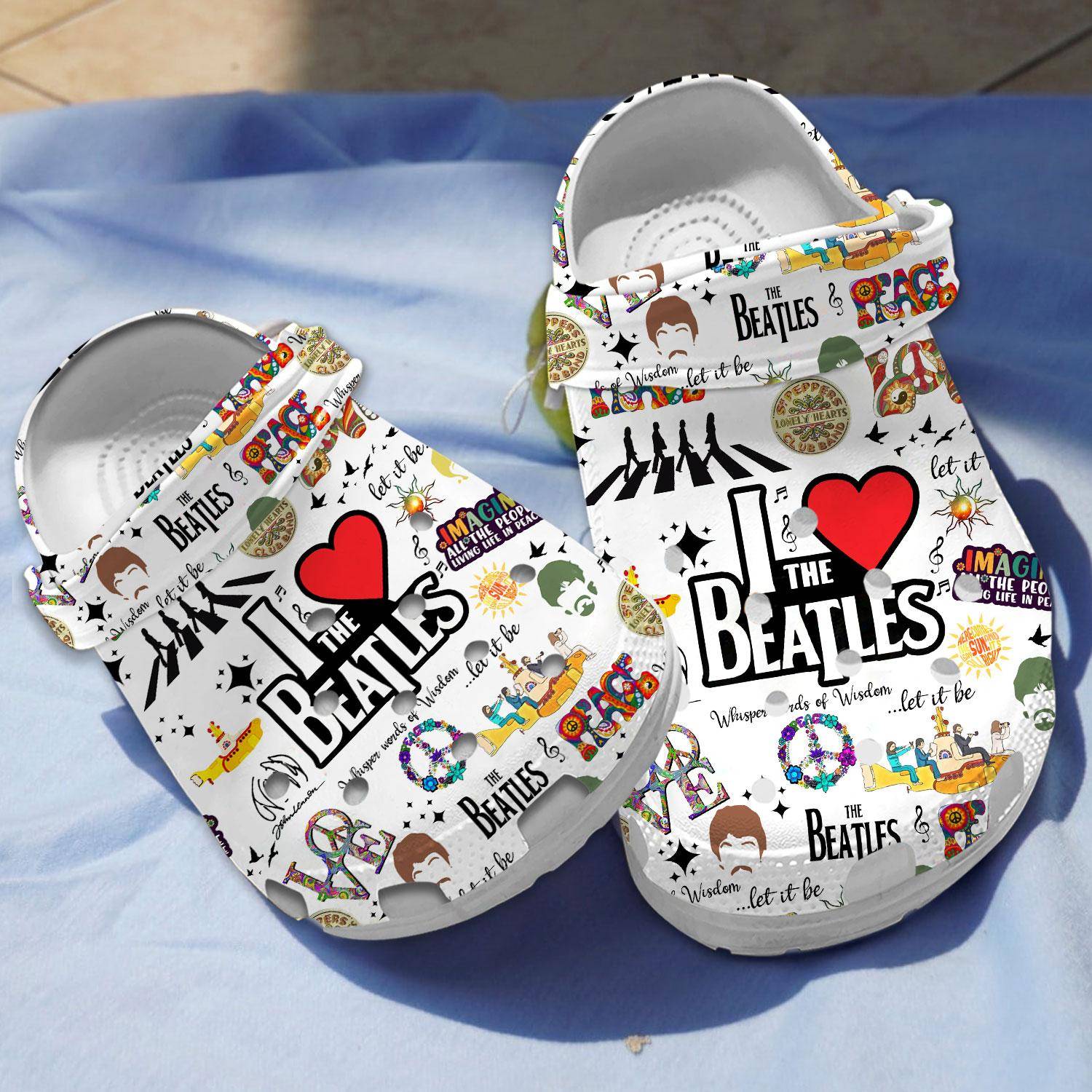 limited edition famous music band the beatles clogs unique gift idea for the beatles fans digk4