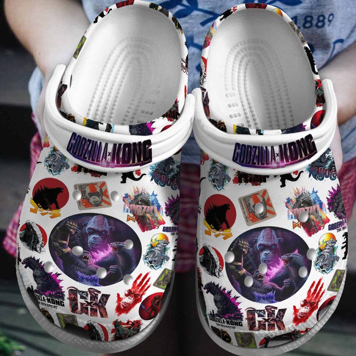 limited edition kong x godzilla movie crocs perfect gift for kids and adults fmu9e