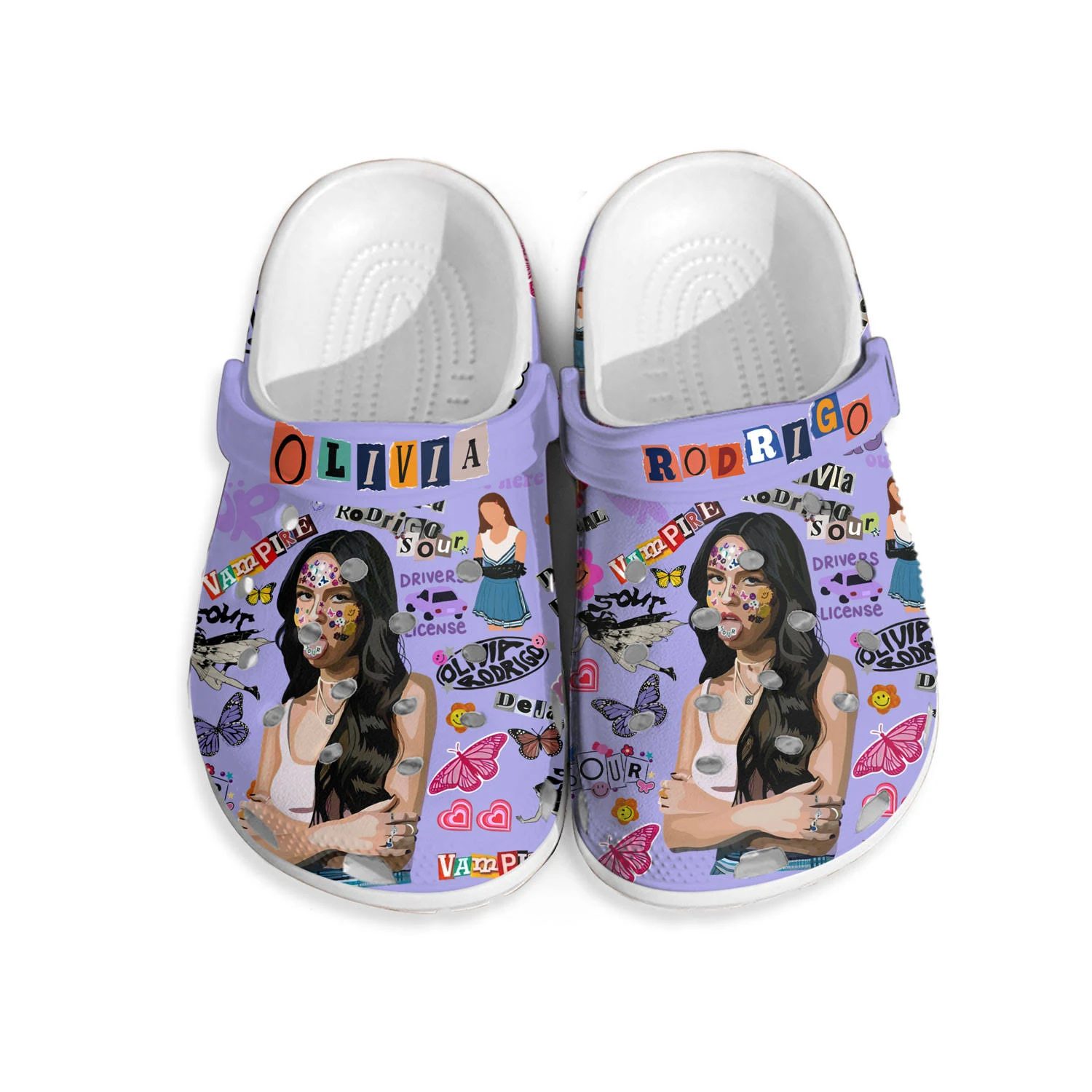 limited edition pretty singer olivia rogdrigo purple clogs for kids 26 adults aj7ai