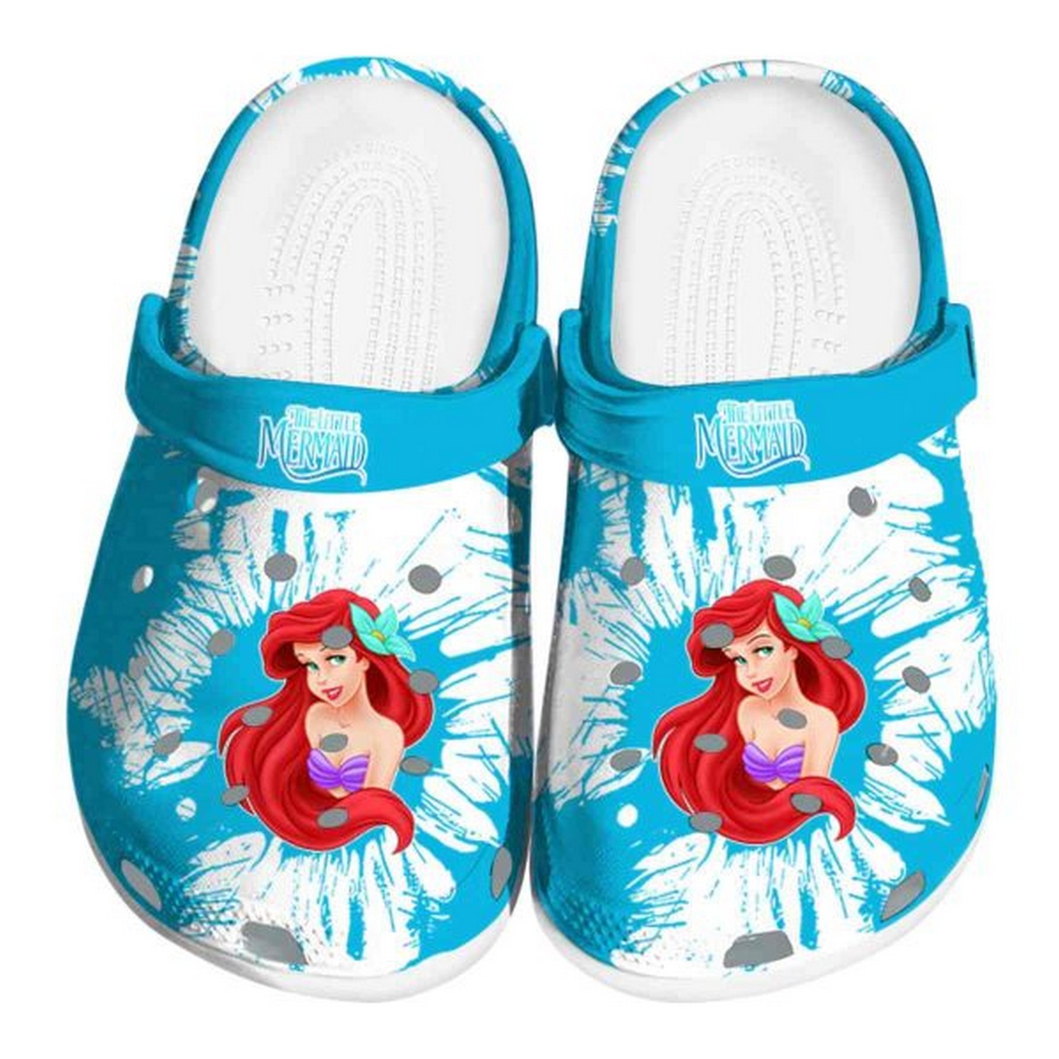 little mermaid splatter graphics clogs fast shipping available dbkby
