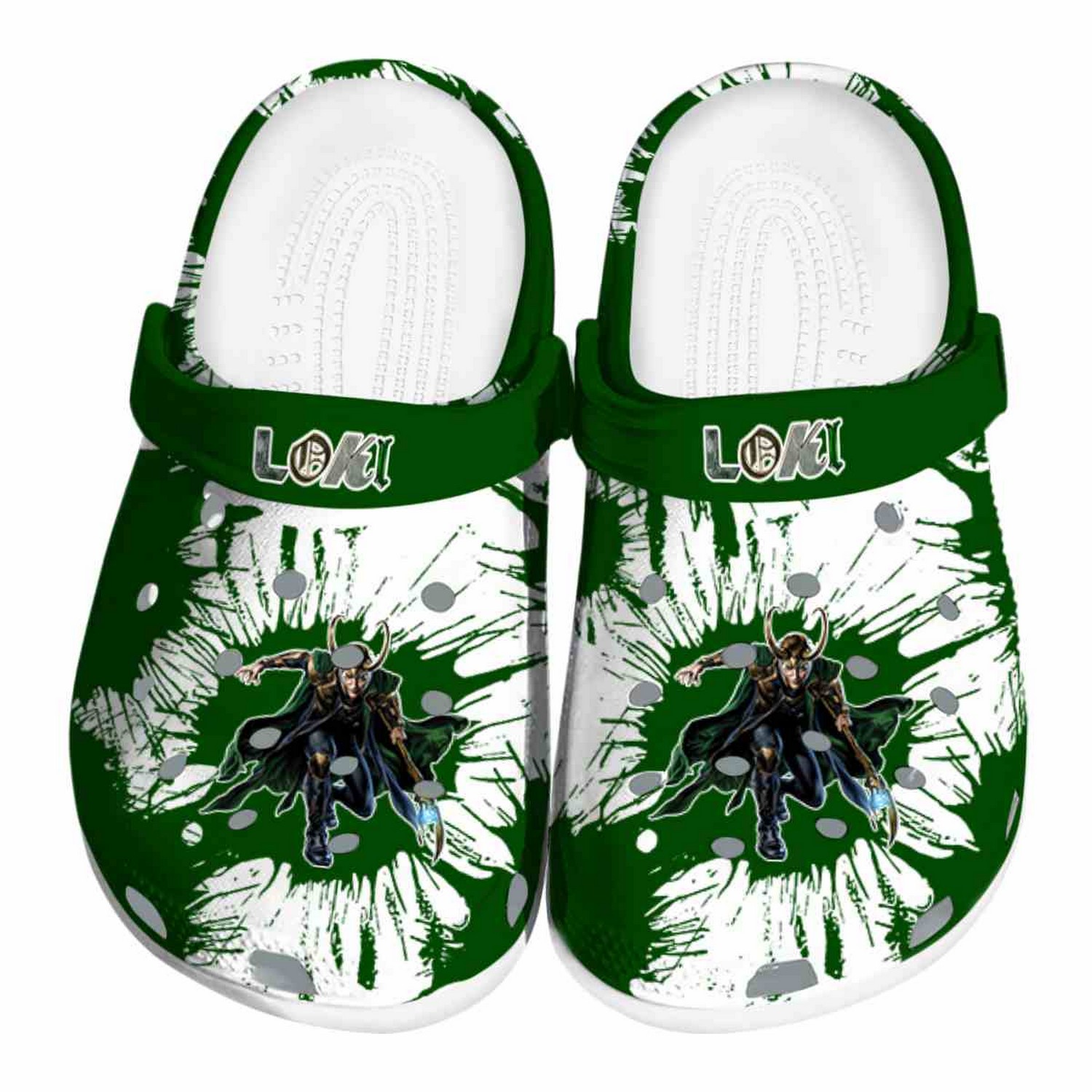 loki splatter graphics clogs for kids 26 adults ciehk