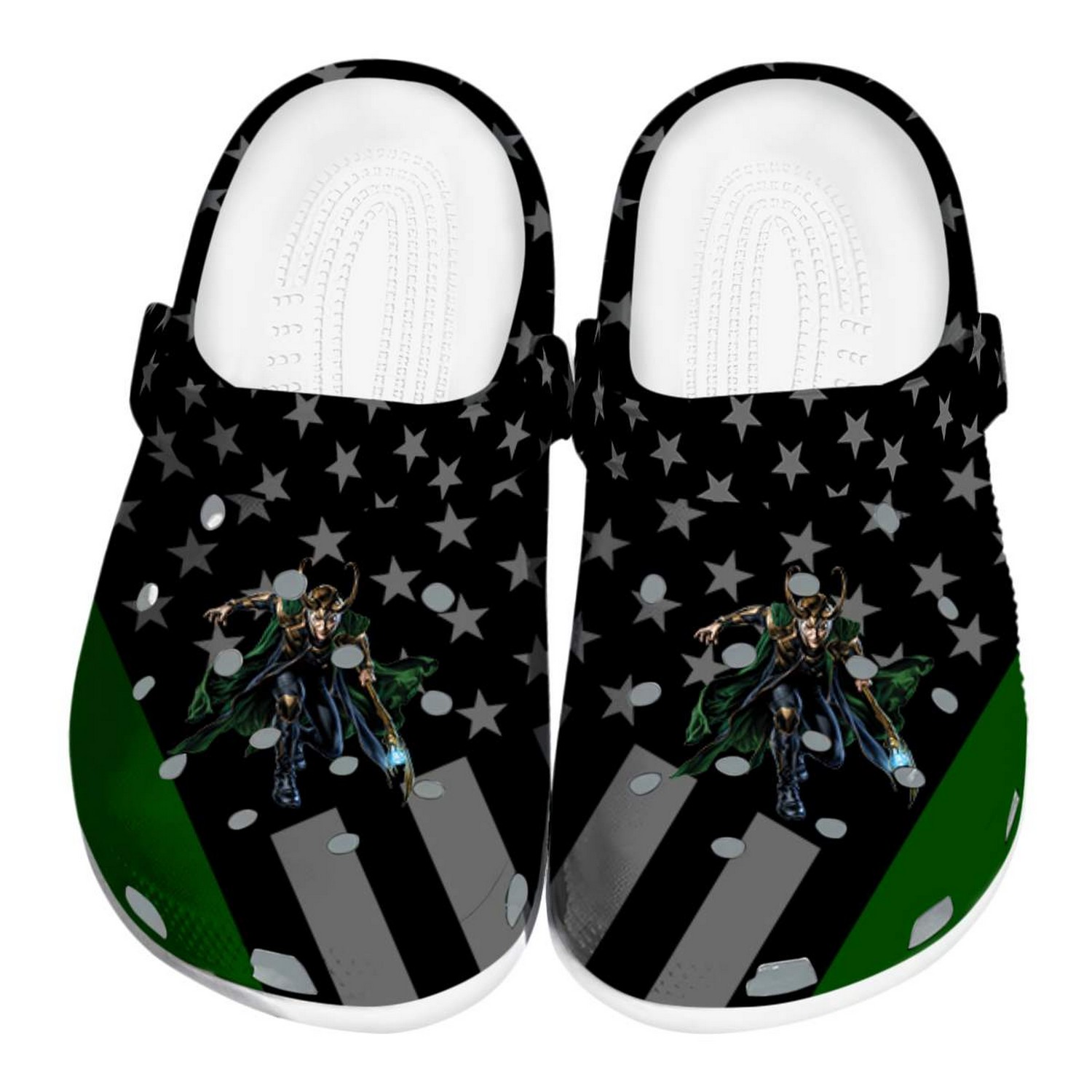 loki stellar stripes theme clogs for kids and adults jhqcc
