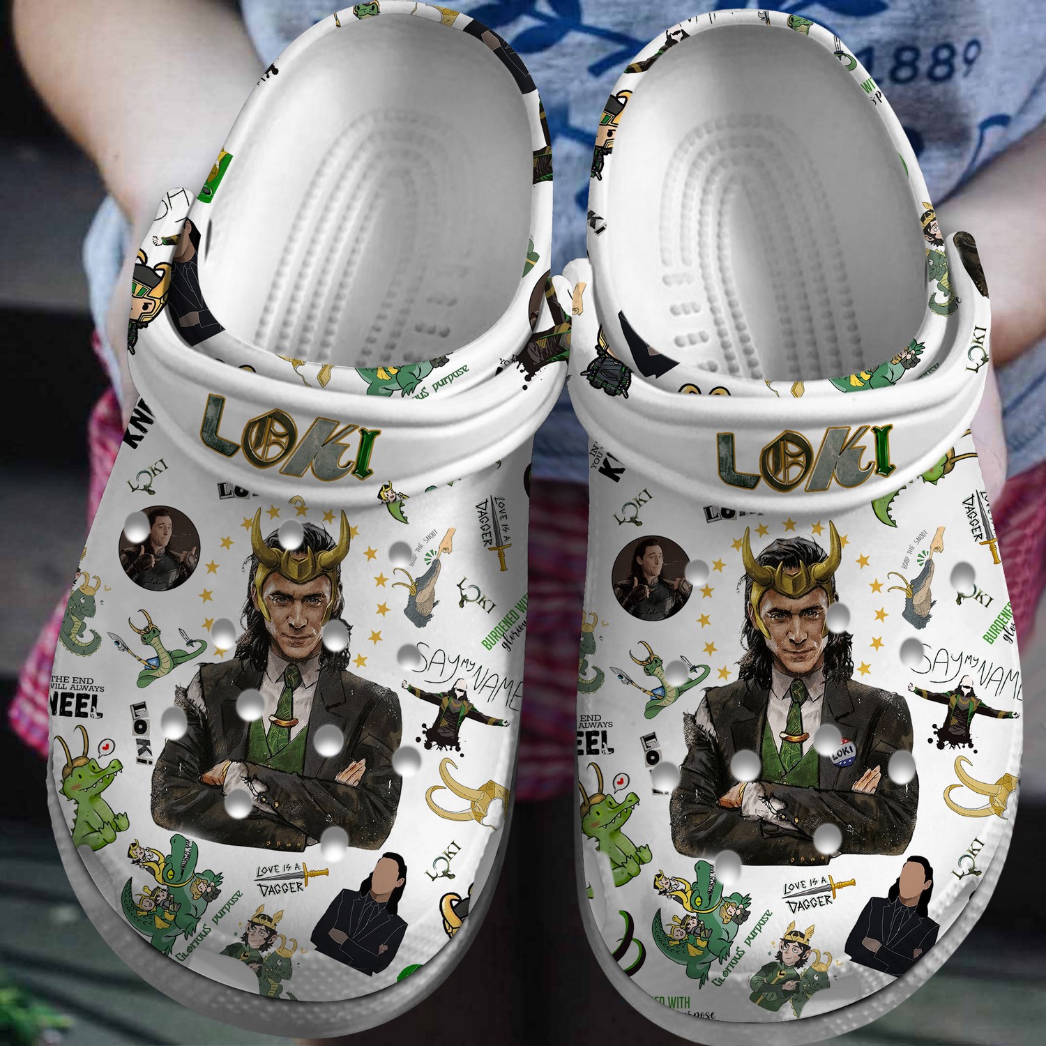 loki tv series say my name white clogs for kids 26 adults r8ath