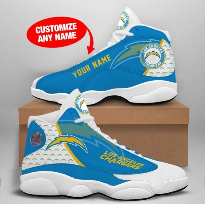 los angeles chargers personalized ajd13 sneakers 935 r4myj