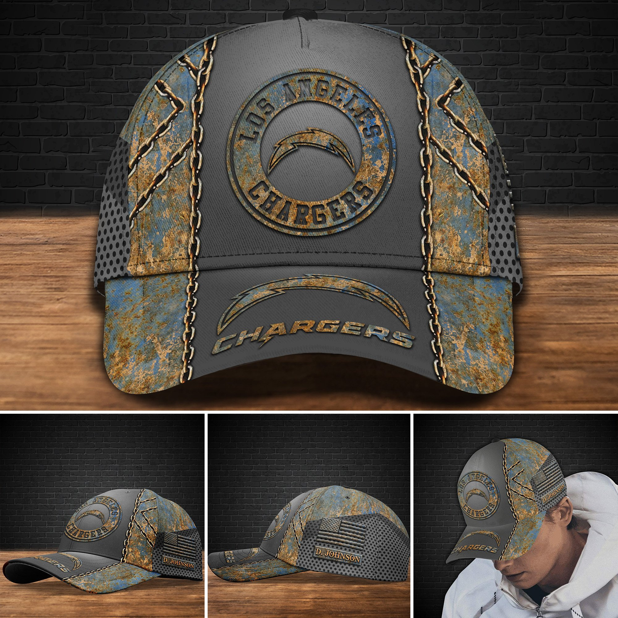 los angeles chargers personalized classic cap bb24 cdi6t