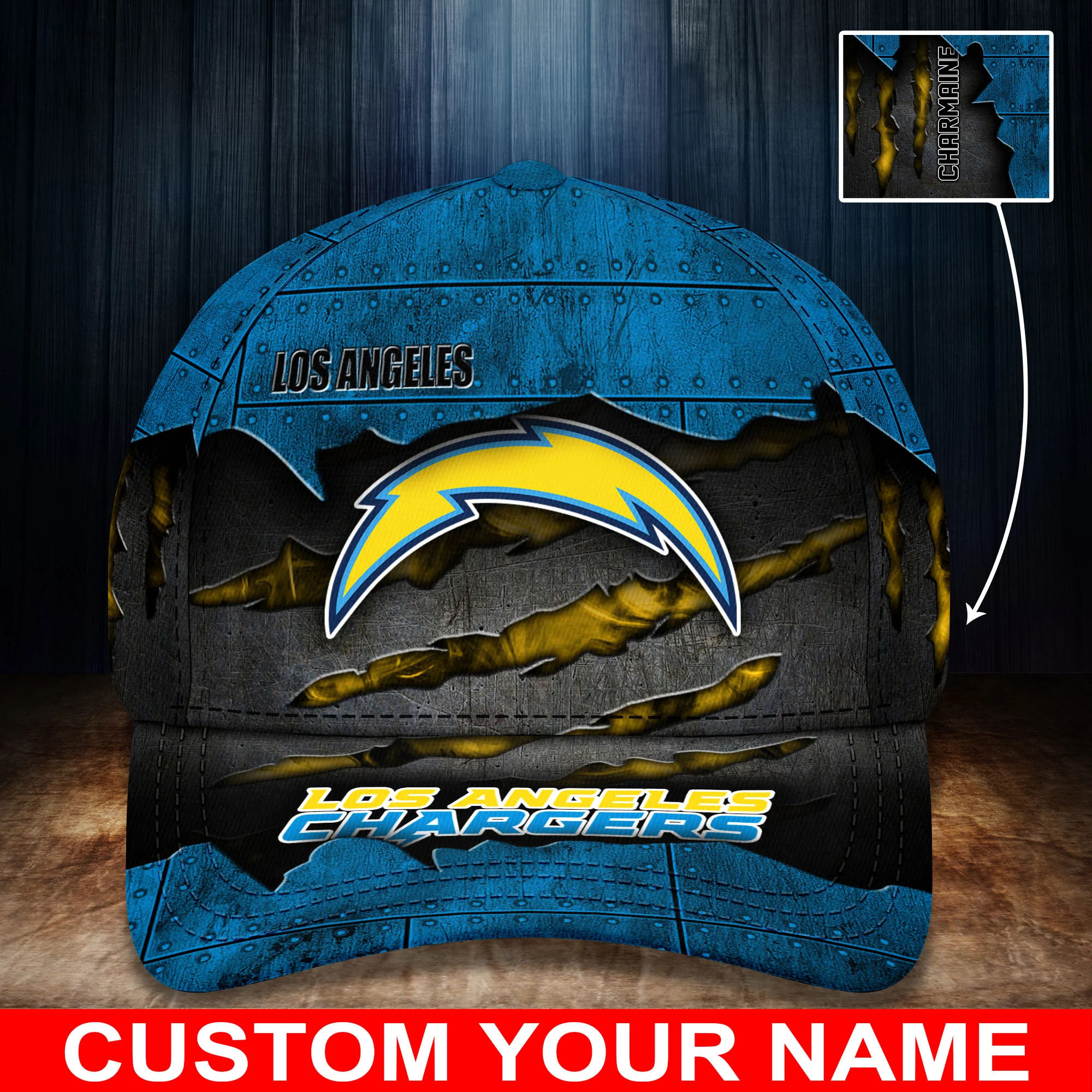 los angeles chargers personalized classic cap bg307 xkffb