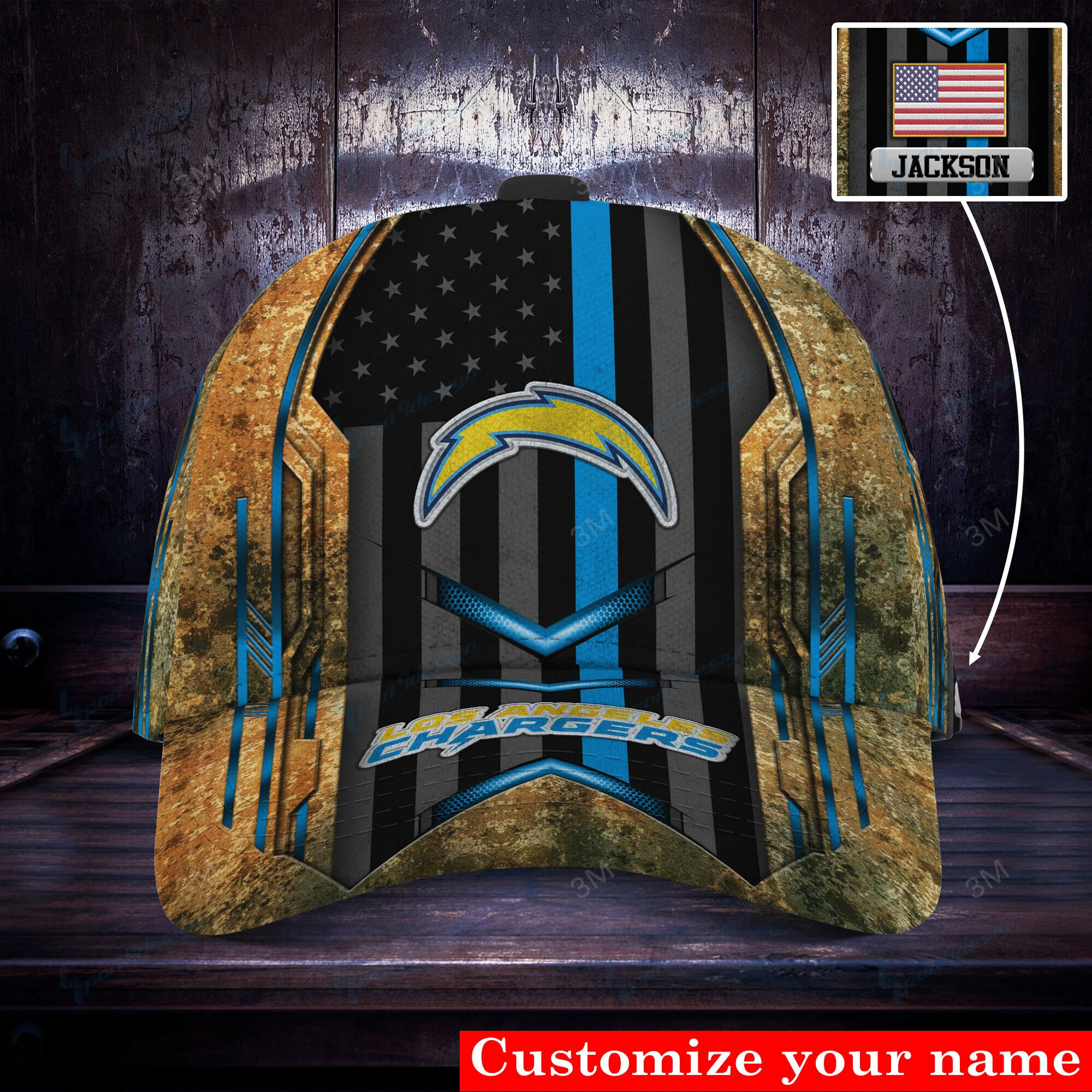 los angeles chargers personalized classic cap bg529 sw0hg