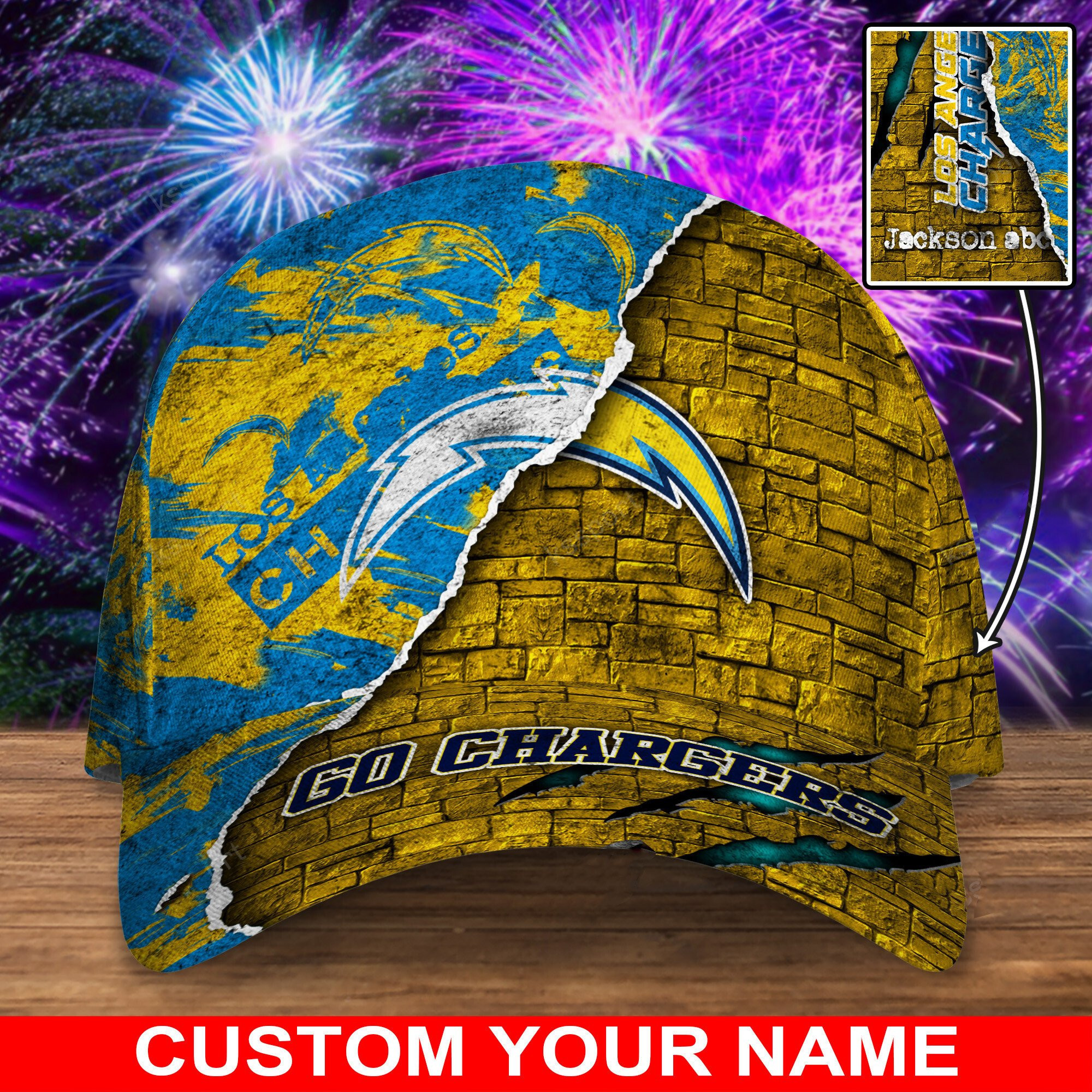 los angeles chargers personalized classic cap bg831 f45fq