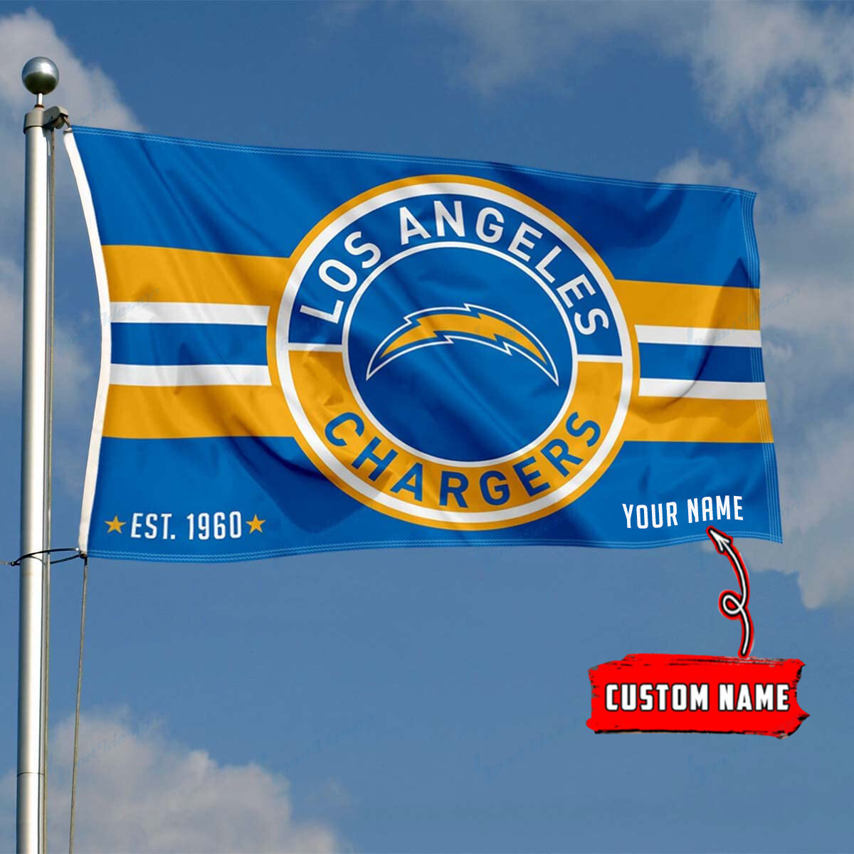 los angeles chargers personalized flag 193 yoqyc
