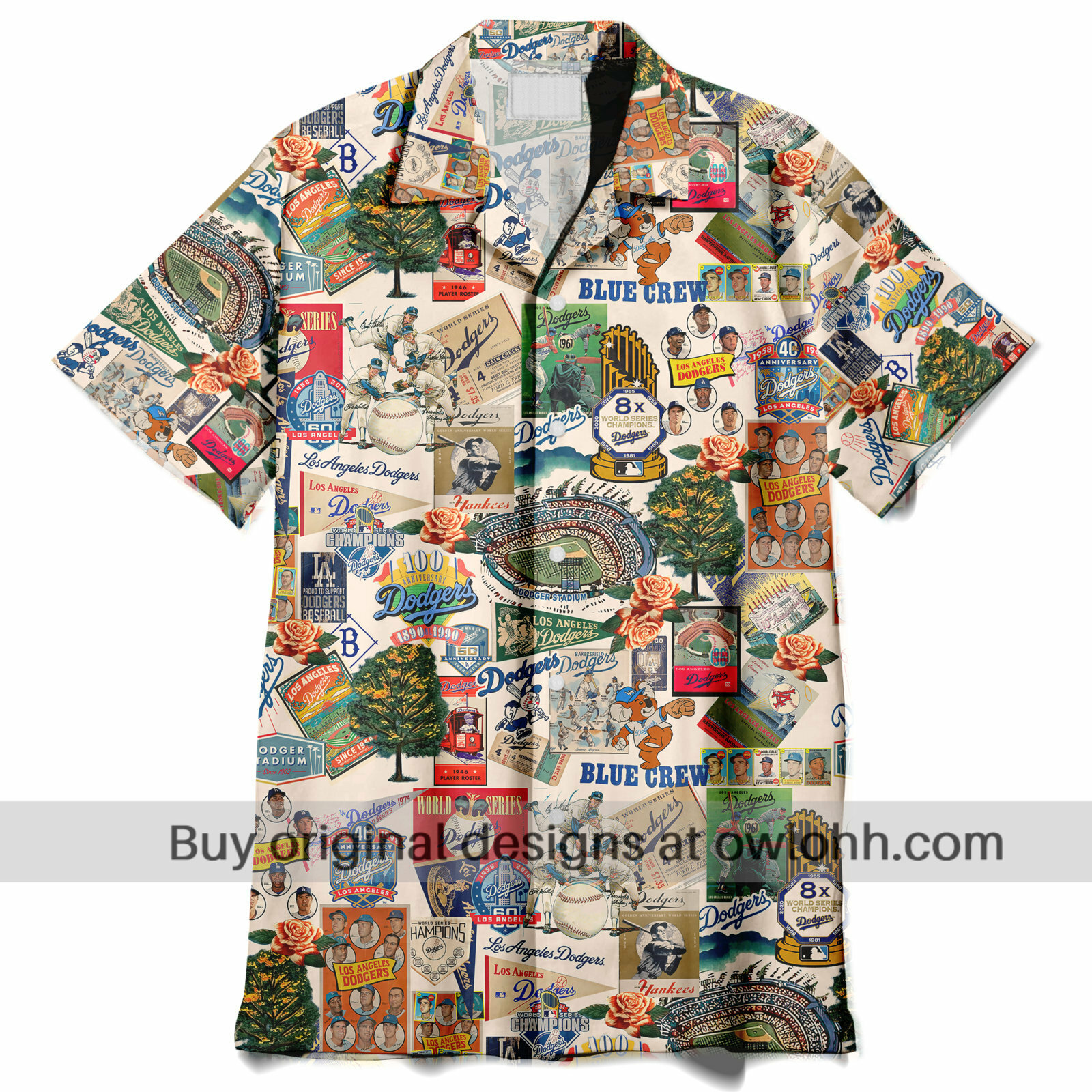 los angeles dodgers where the sun meets vintage dreams hawaiian shirt owl ohh eyhk0