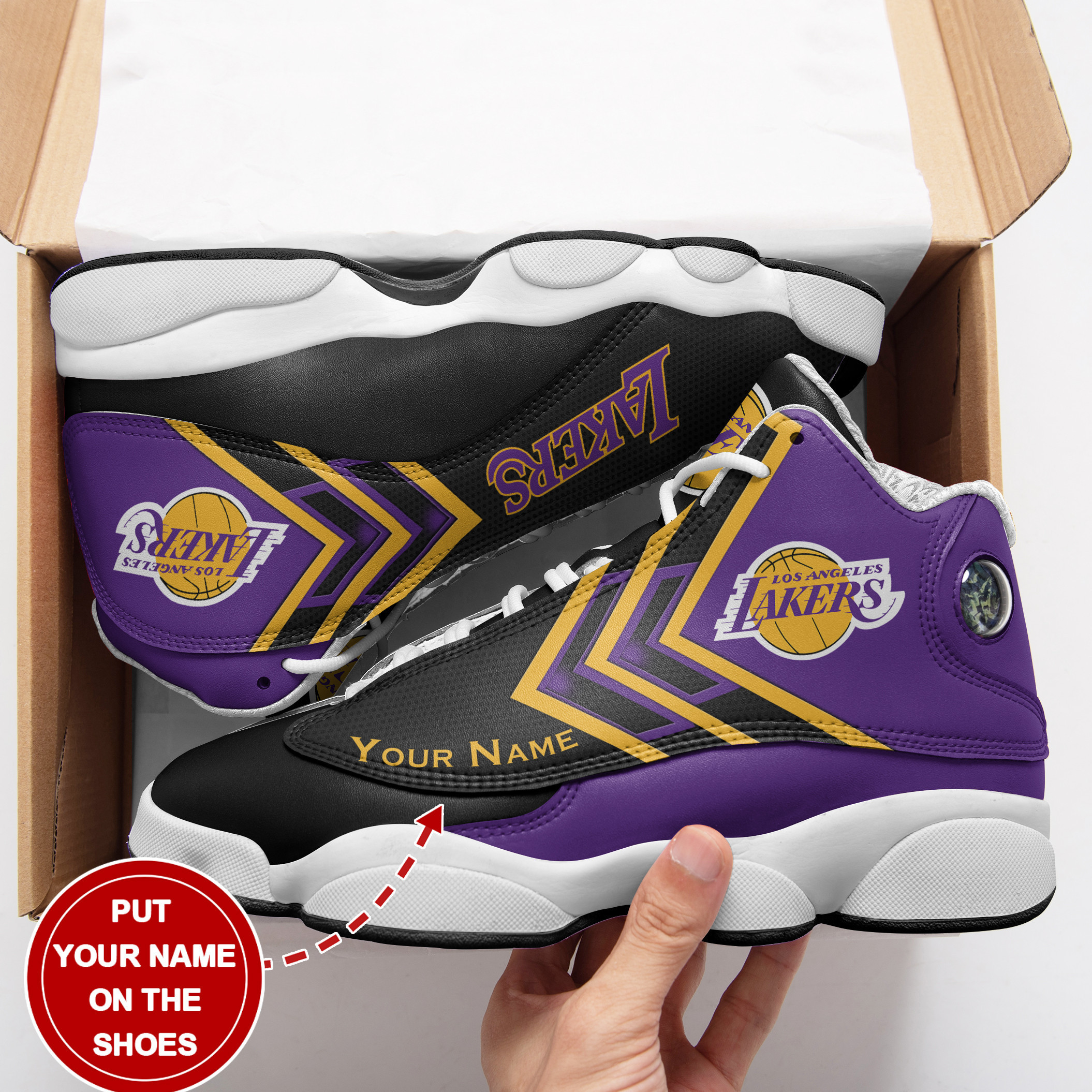 los angeles lakers personalized ajd13 sneakers bg01 33kxi