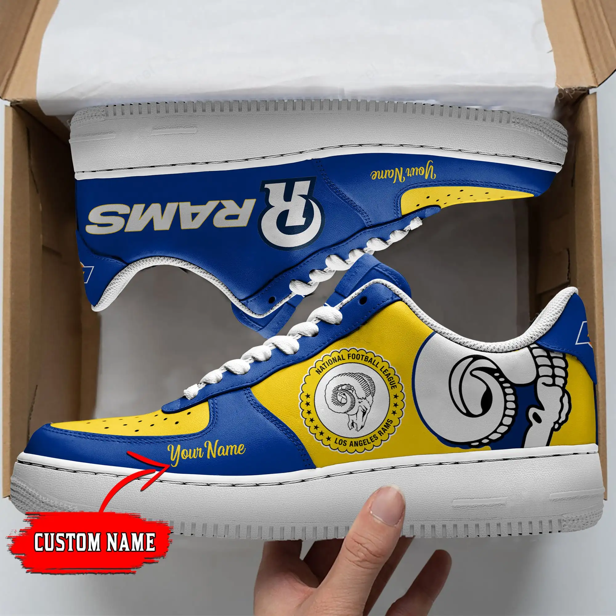 los angeles rams personalized af1 shoes bg32 xpbtg