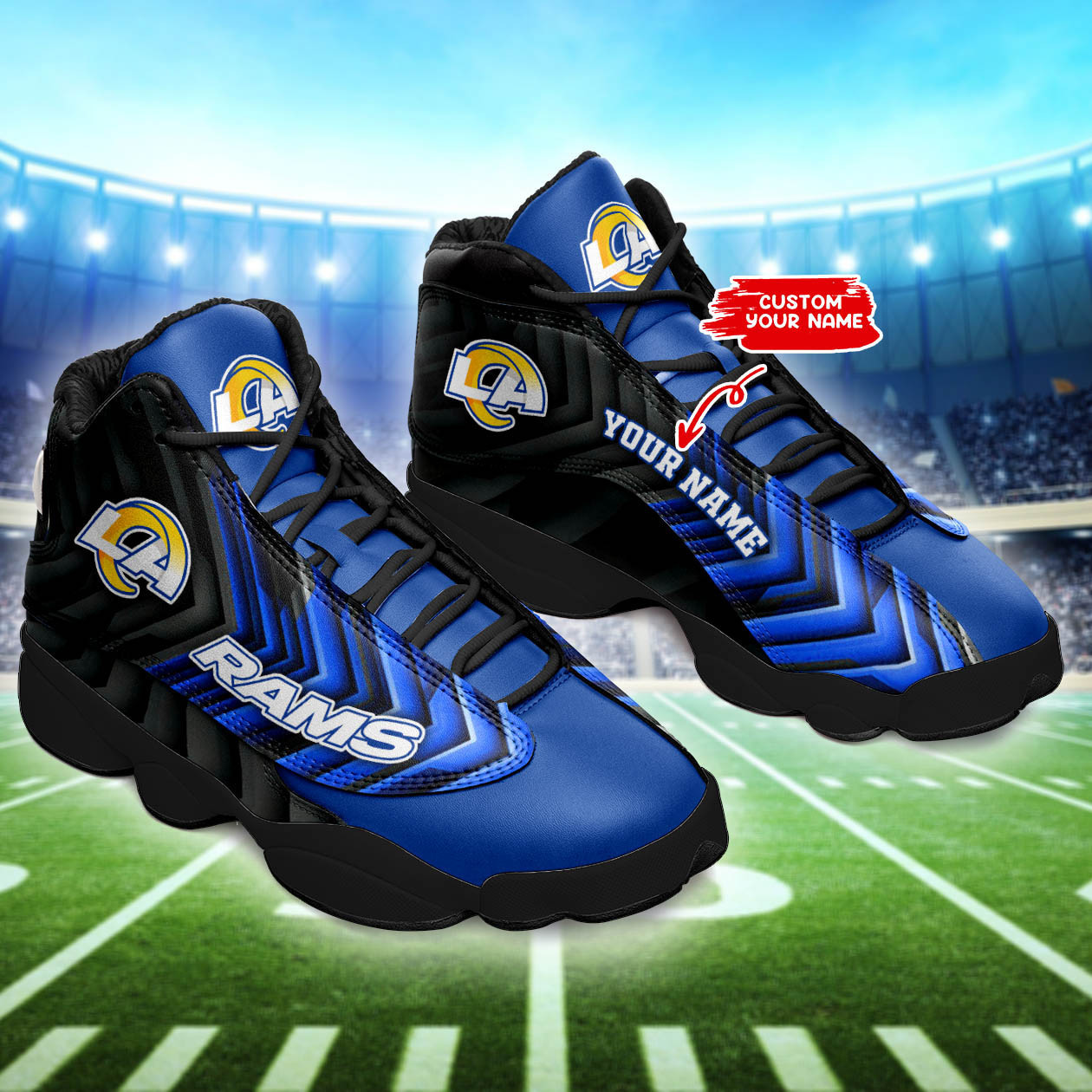 los angeles rams personalized ajd13 sneakers bg180 hclyz