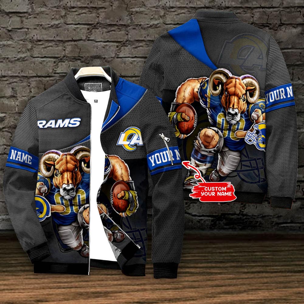 los angeles rams personalized bomber jacket bg602 ql5zo