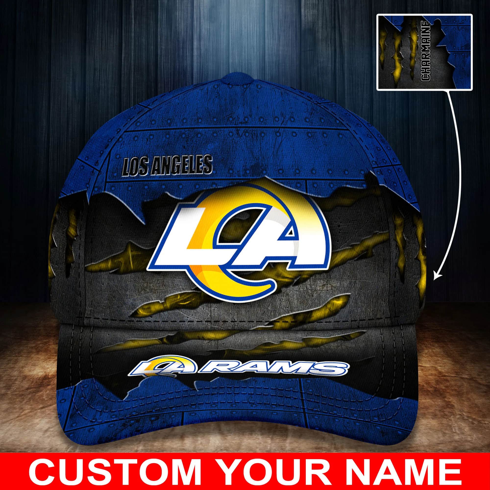 los angeles rams personalized classic cap bg308 q4lzc