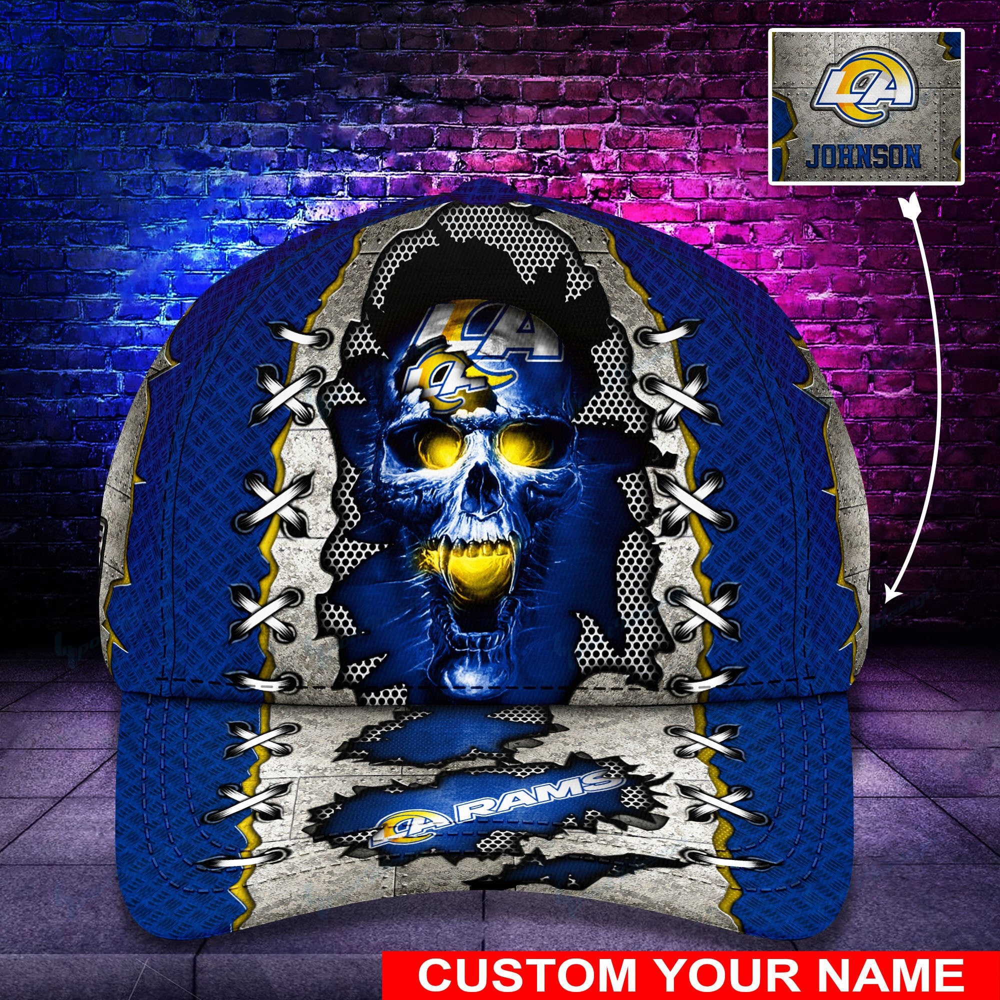 los angeles rams personalized classic cap bg492 czbrf