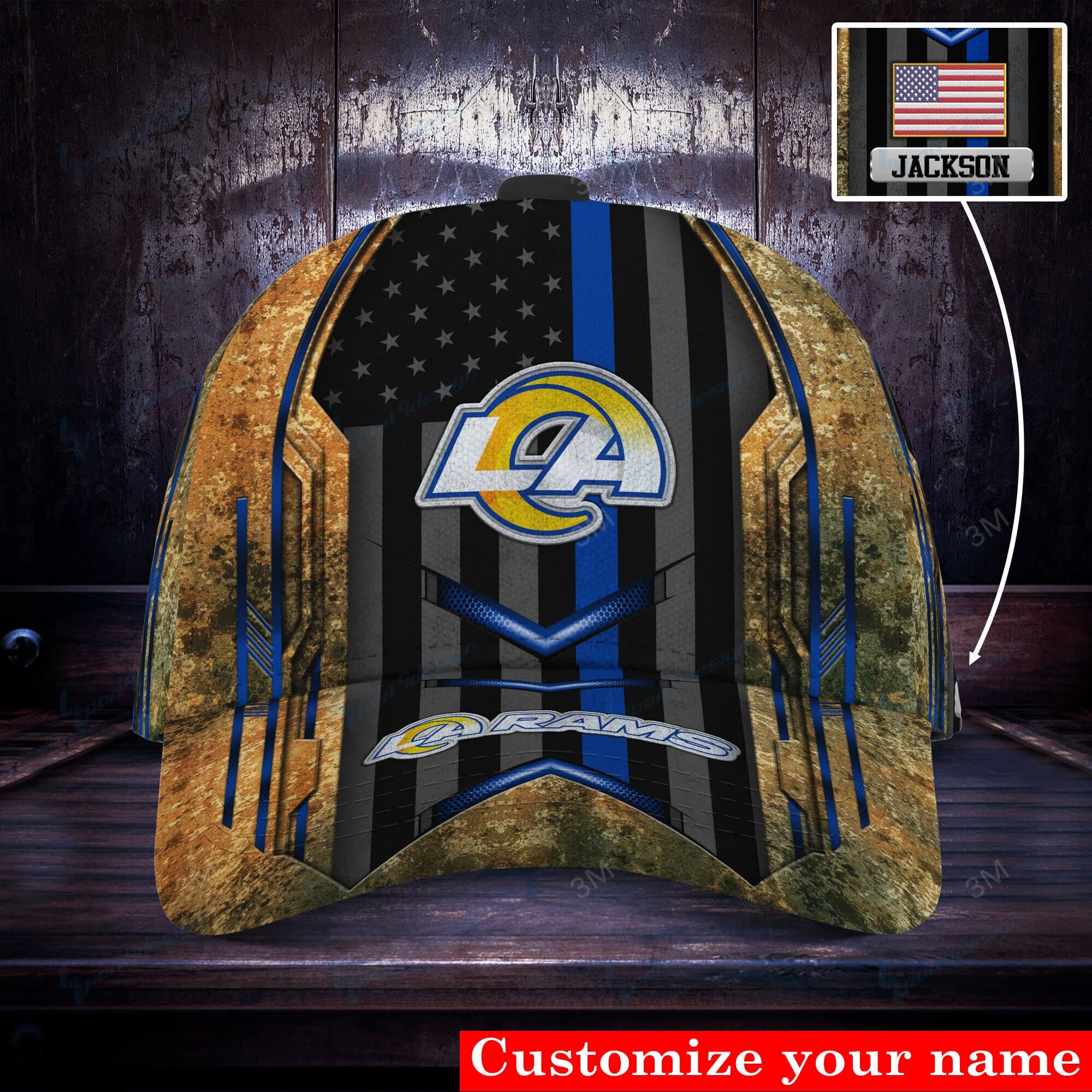 los angeles rams personalized classic cap bg530 wcjkx