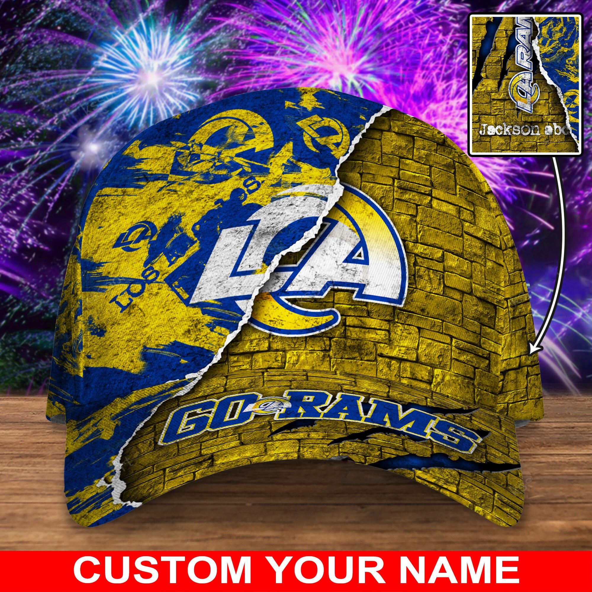 los angeles rams personalized classic cap bg832 pw7g9