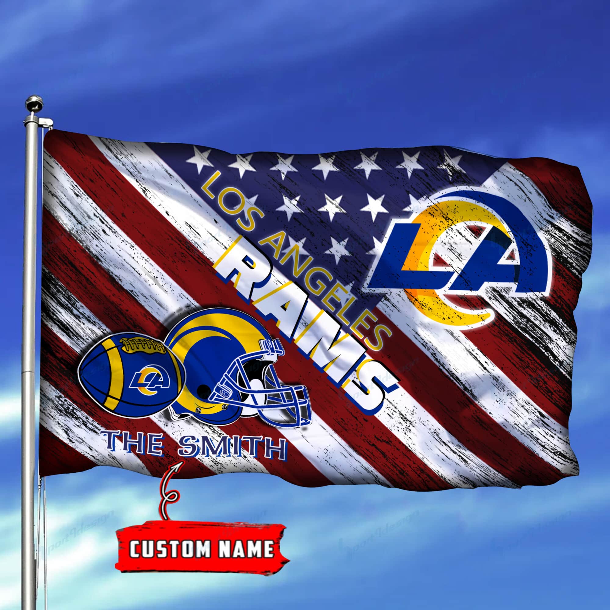los angeles rams personalized flag 160 2b9wk