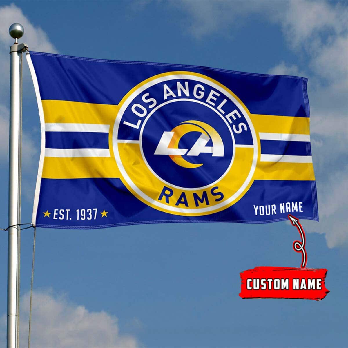 los angeles rams personalized flag 192 z93no