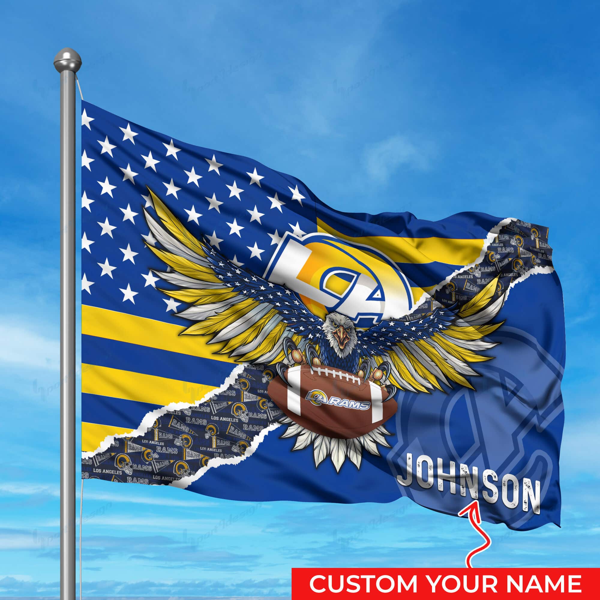 los angeles rams personalized flag 292 6gkqe