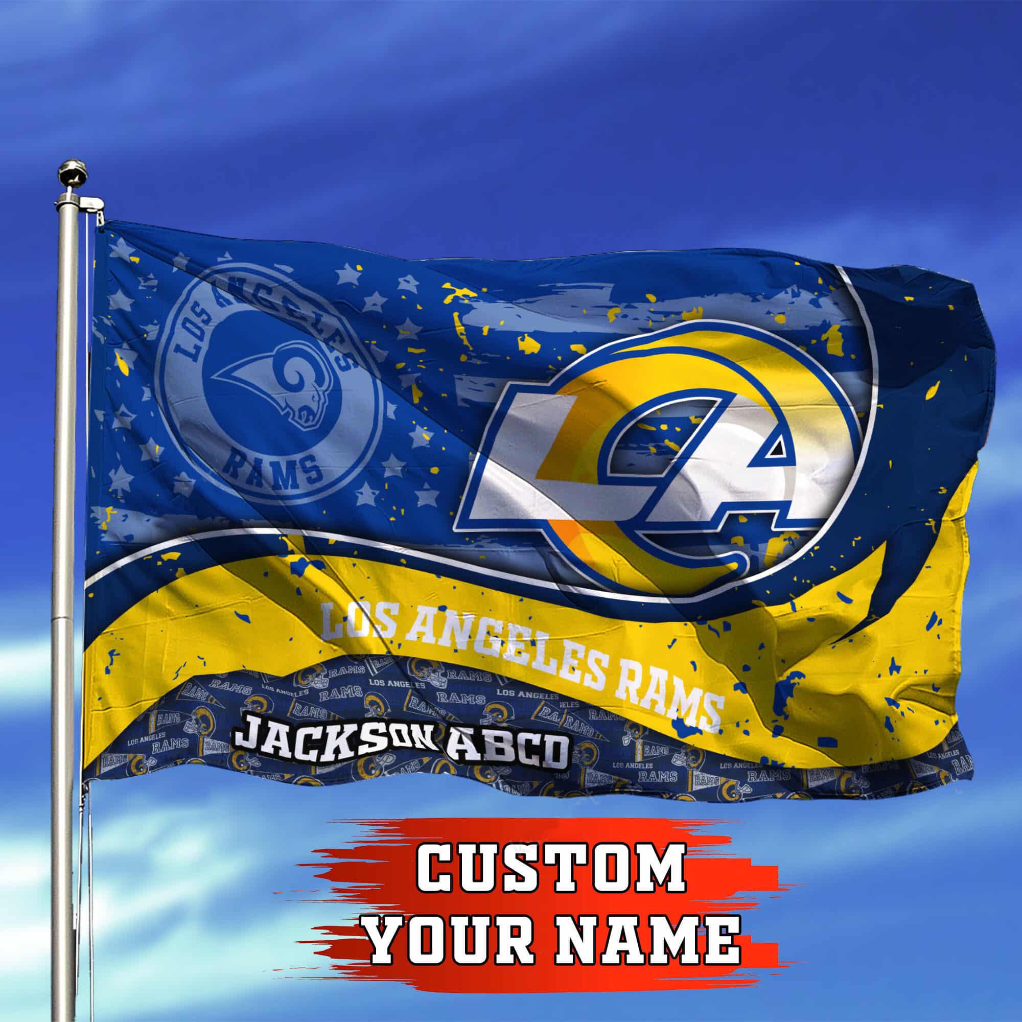 los angeles rams personalized flag 322 rjaw7