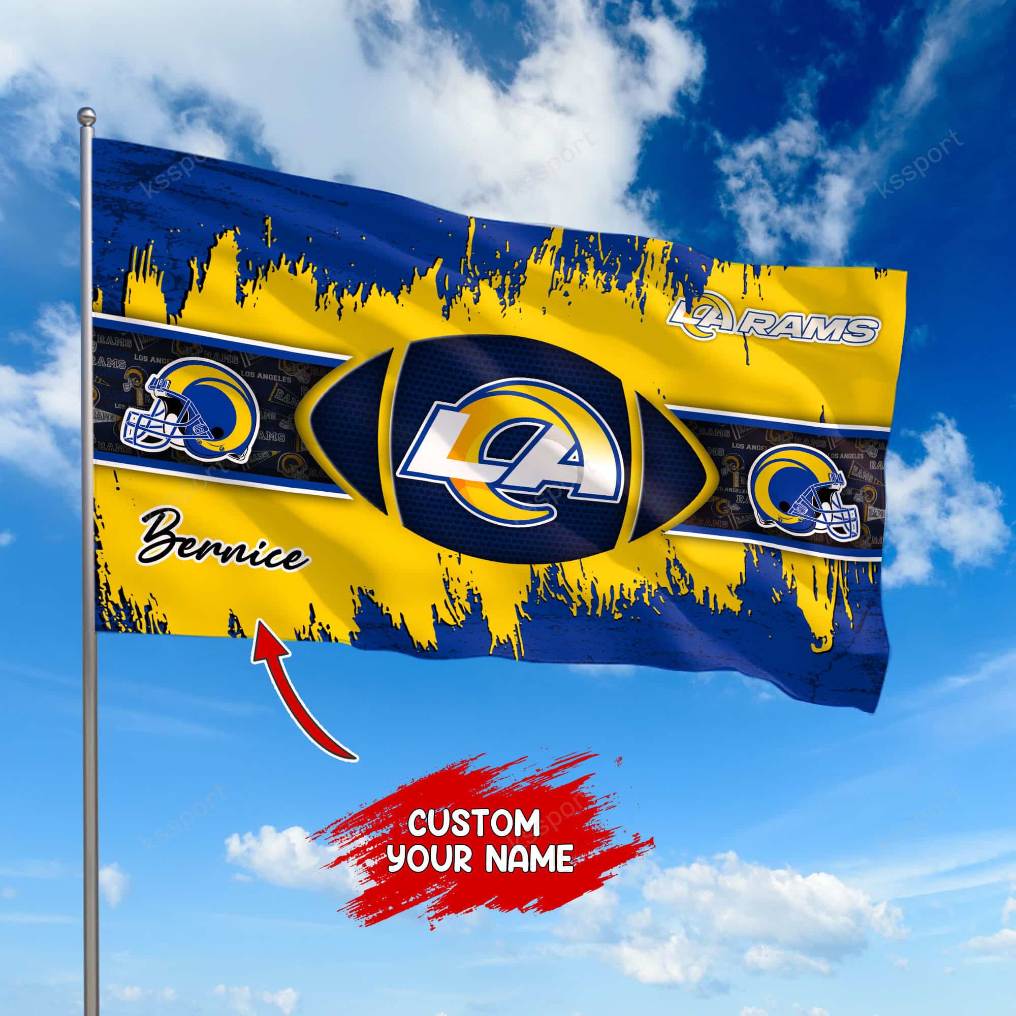 los angeles rams personalized flag 391 ffmfv