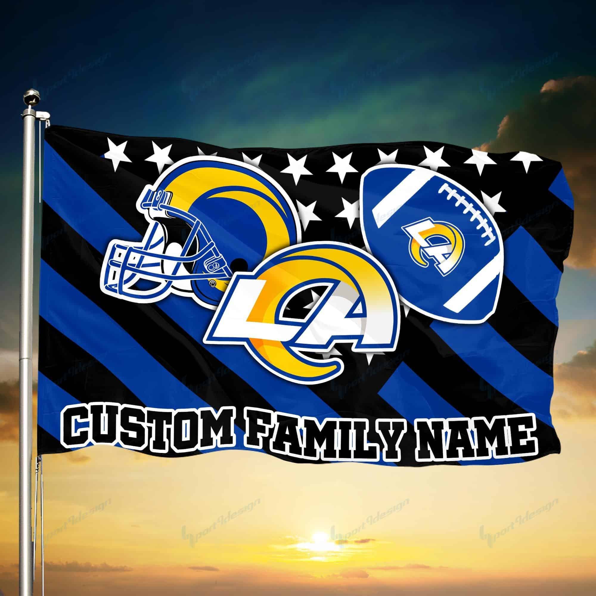 los angeles rams personalized flag 81 jhwxs