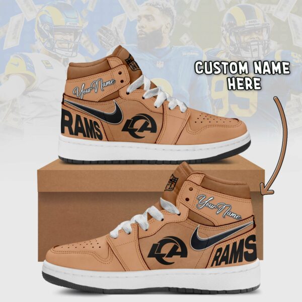 los angeles rams brown air jordan 1