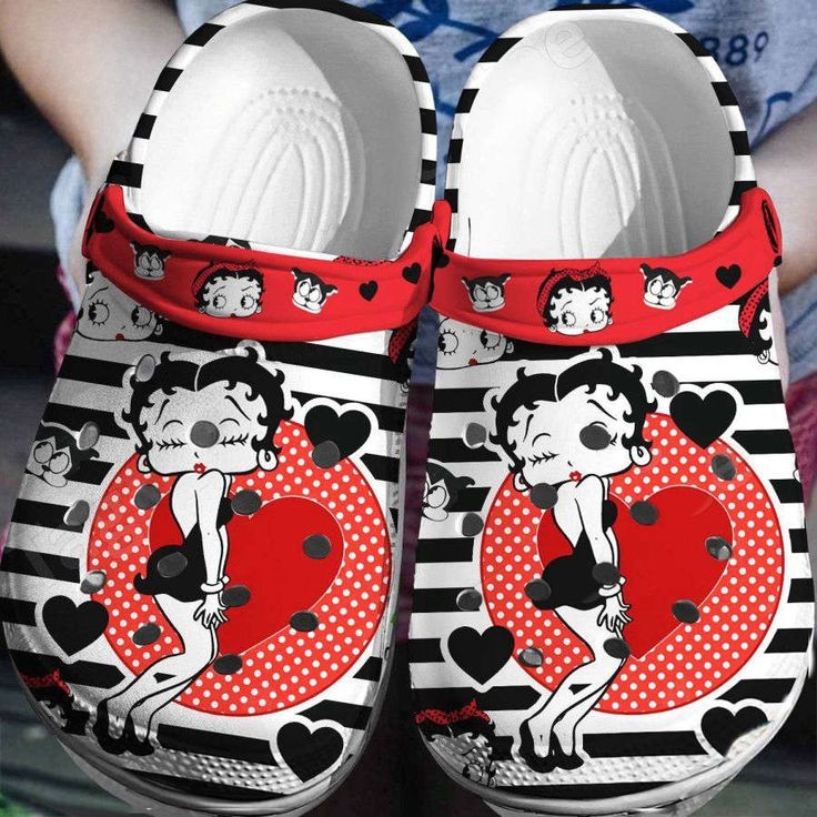 lovely girl betty boop cartoon clogs shoes y8lxi