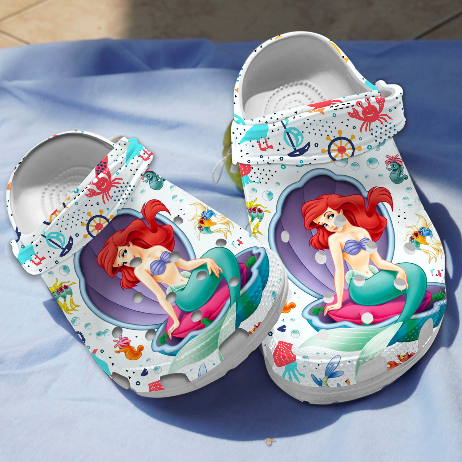 lovely marine creatures ariel the little mermaid cartoon clogs fast shipping worldwide avil2