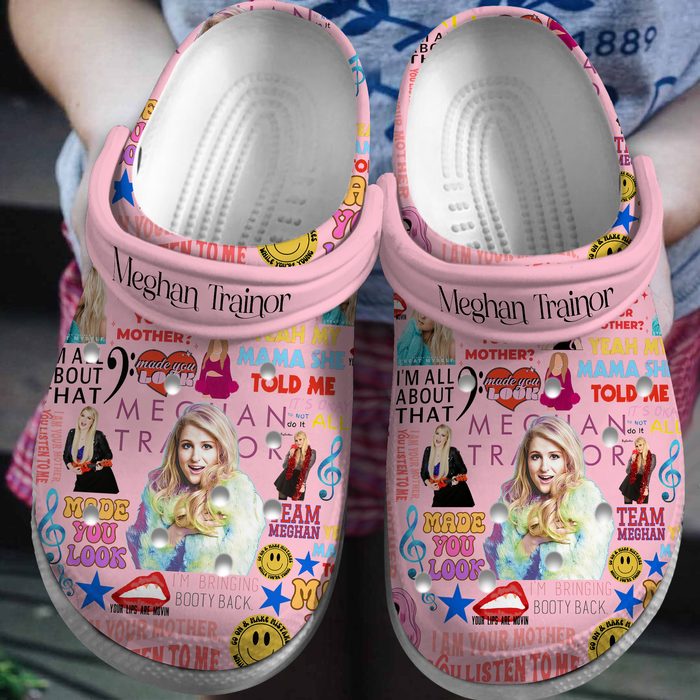lovely meghan trainor music pink clogs for kids and adults sfcdj