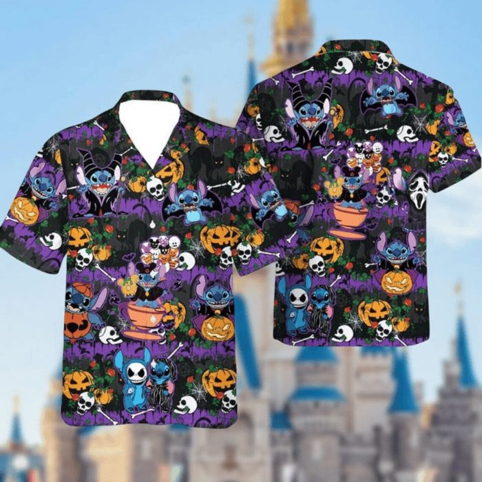 lovely stitch halloween stylish hawaiian shirt dv9ym