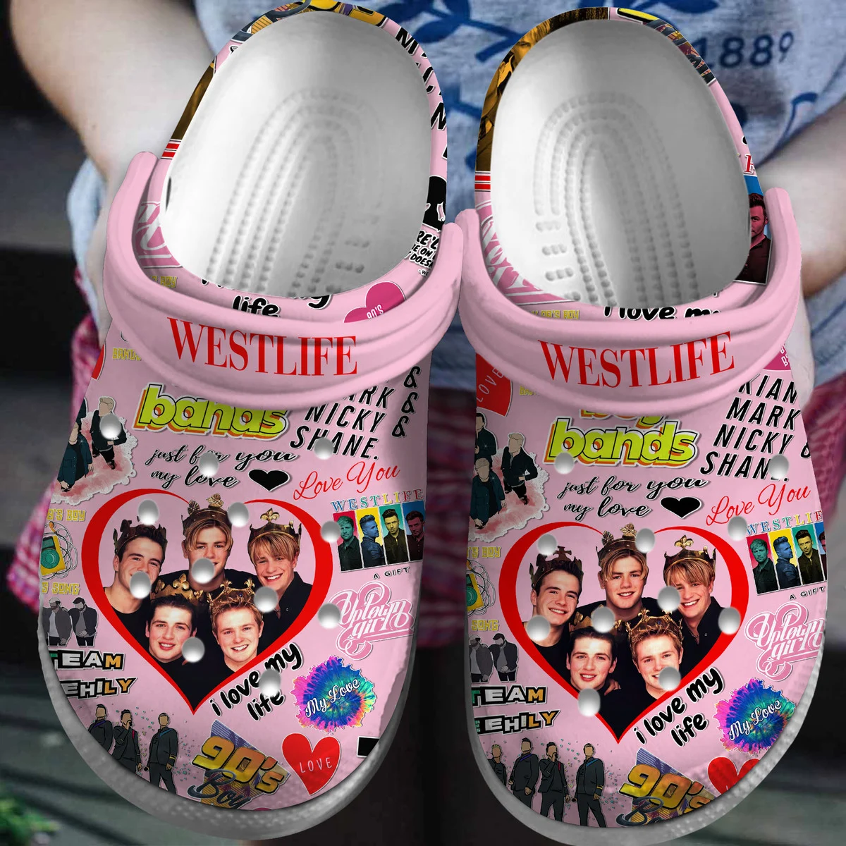 lovely westlife band pink music clogs for kids and adults dkc3e