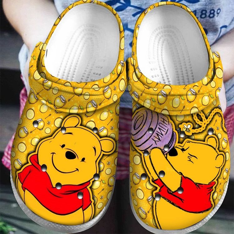 lovely winnie the pooh cartoon yellow clogs for kids 26 adults c5nod