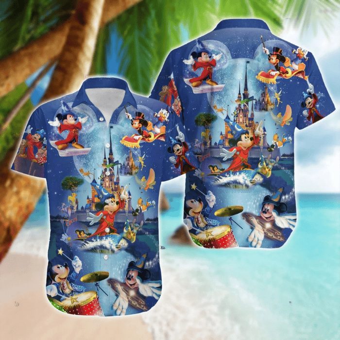 magical night at disney land with mickey mouse hawaiian shirt vweno