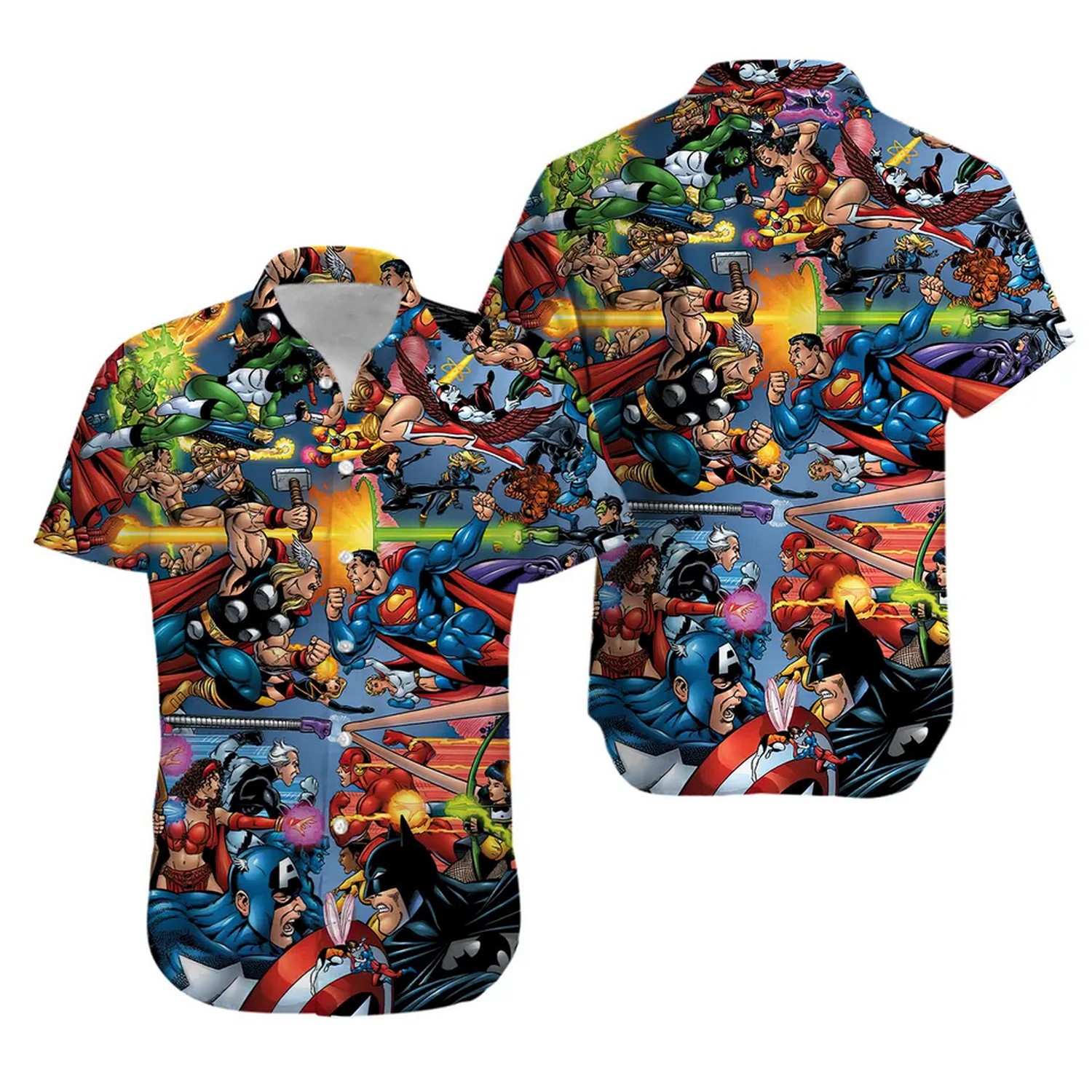 marvel vs dc fighting hawaiian shirt hcfcs