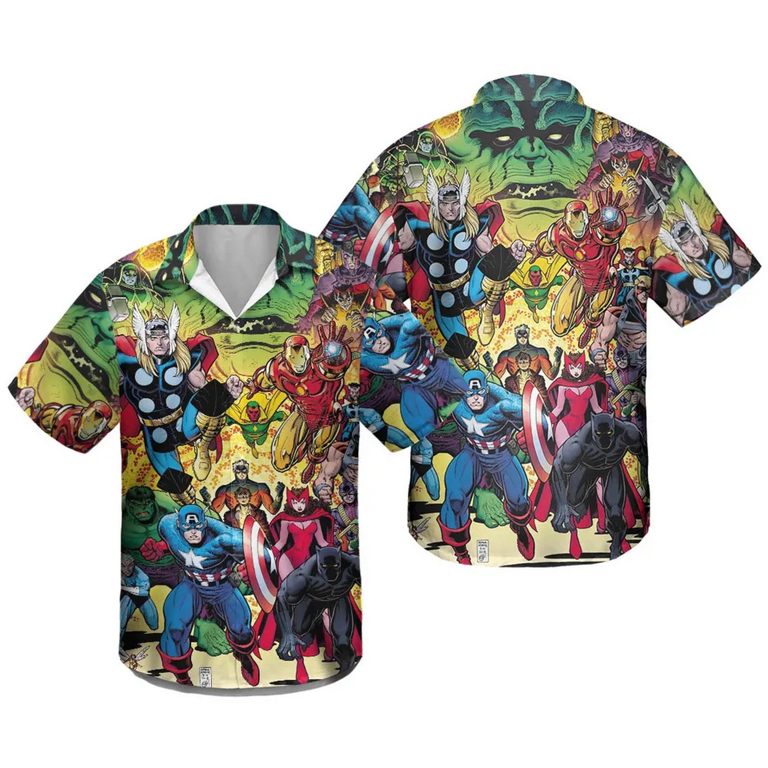 marvell avengers hawaiian shirt aoh42