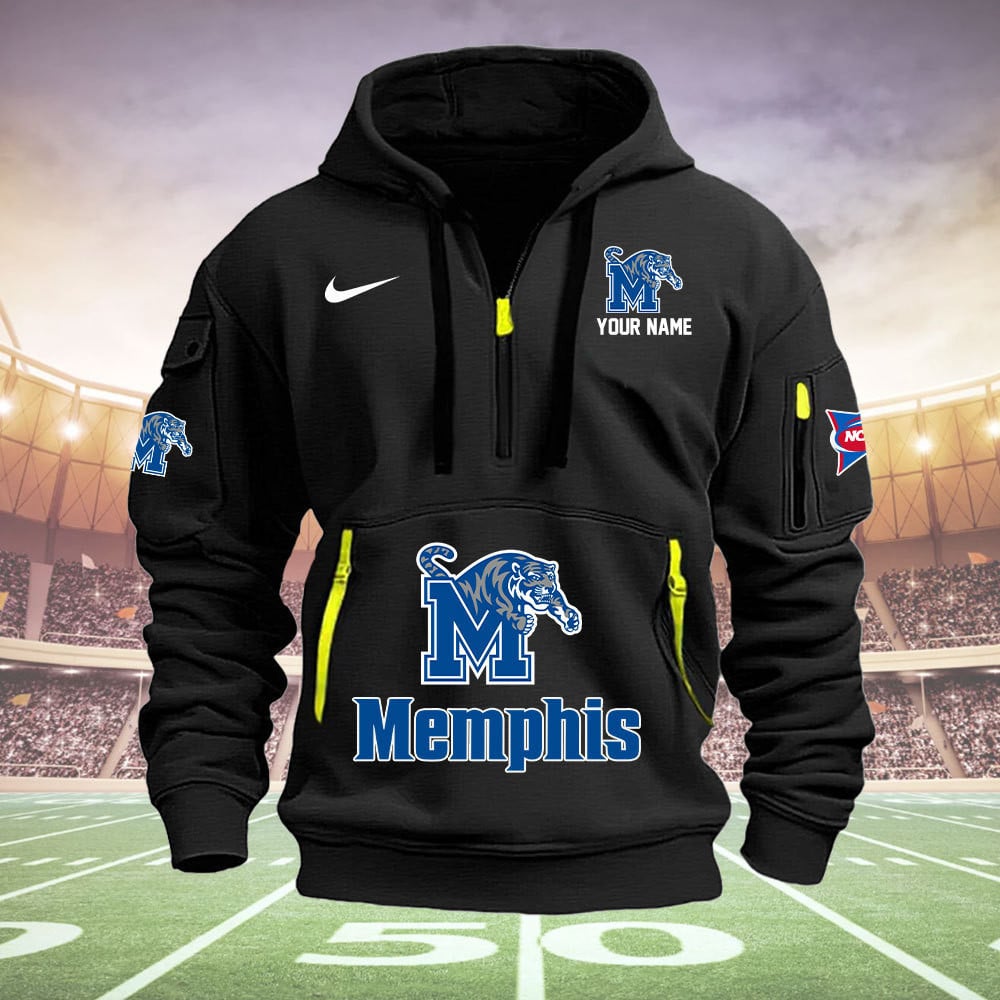 memphis tigers quarter zip hoodie fuyxi