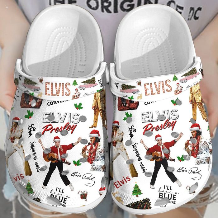 merry chirstmas crocs music star elvis presley clogs ujiy8